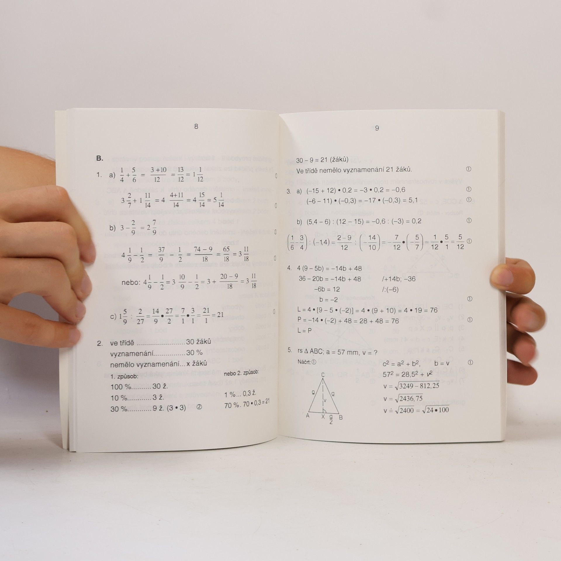 Alena Pátková Sbírka testů z matematiky k přijímacím zkouškám na SŠ