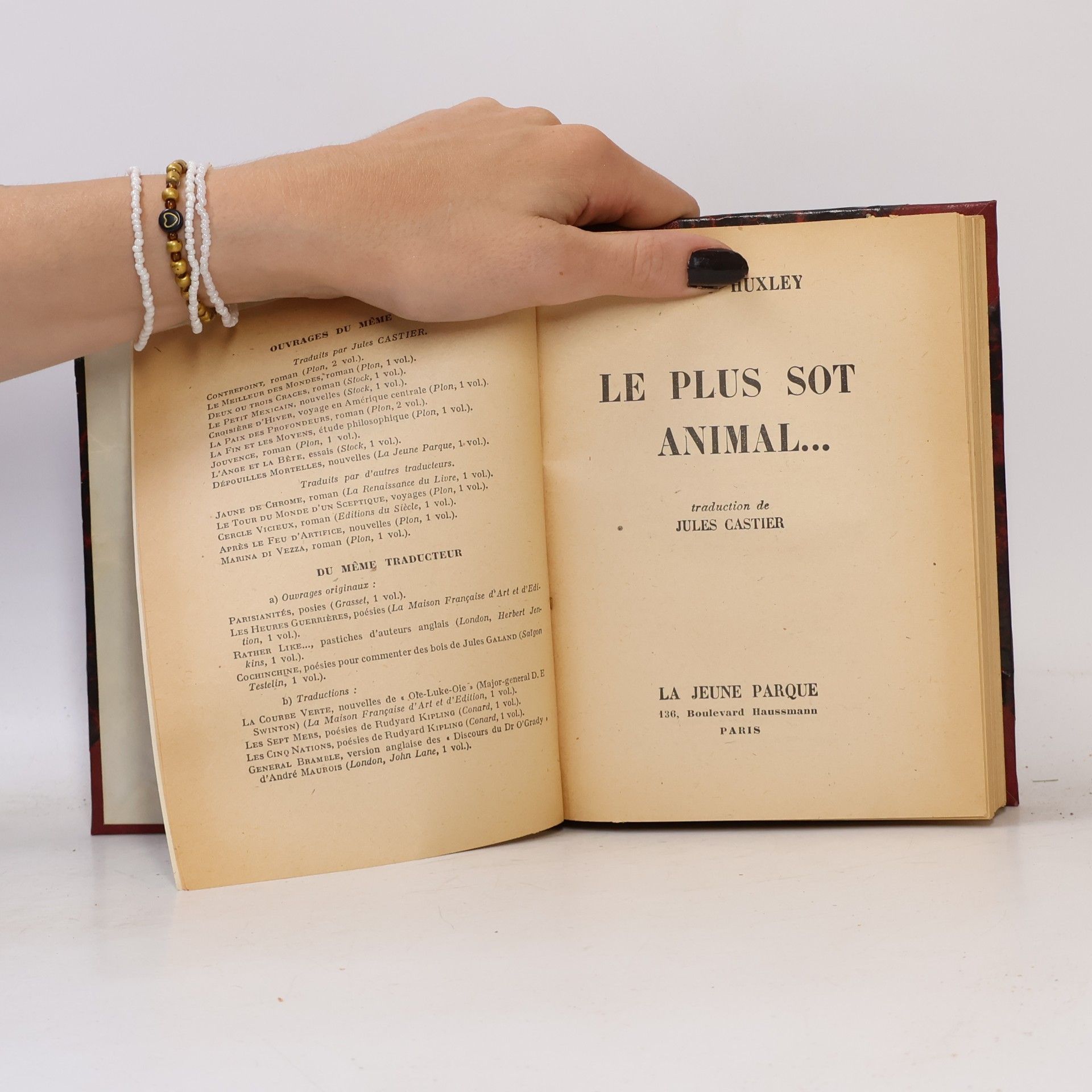 Aldous Huxley Le plus sot animal