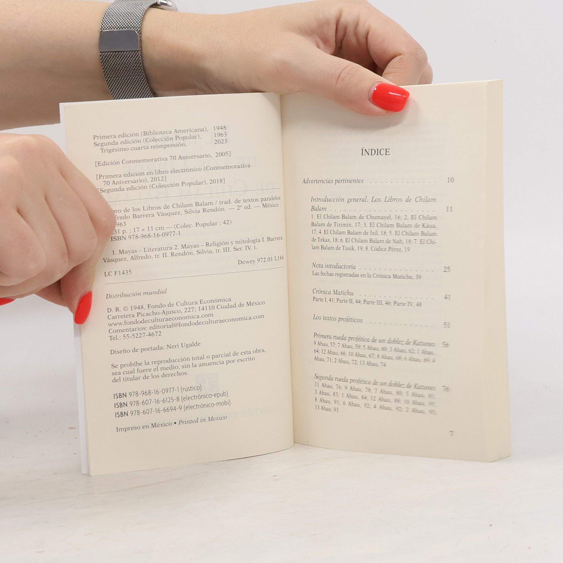 Silvia Rendón Colección Popular - 42: El libro de los libros de Chilam Balam