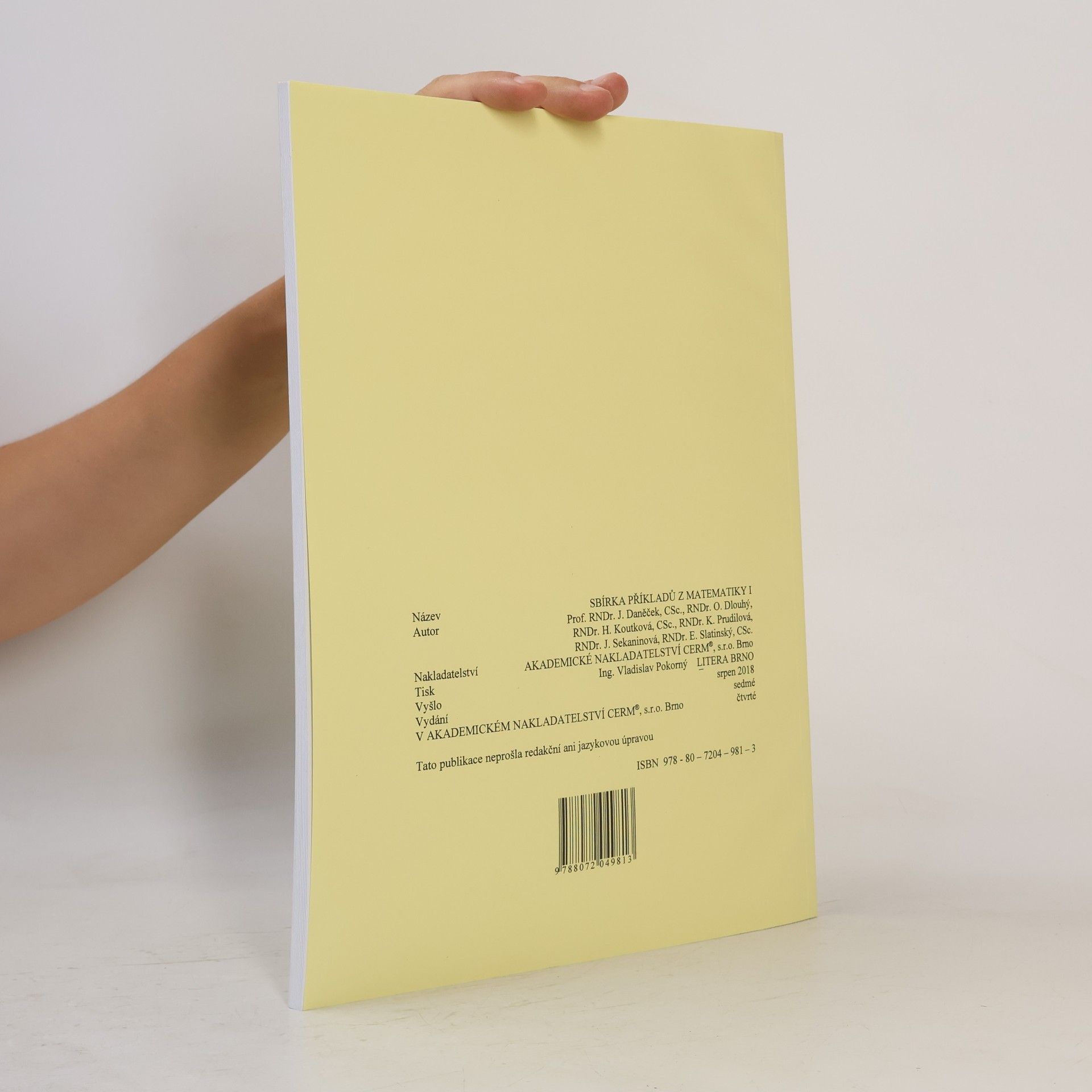 Oldřich Dlouhý Sbírka příkladů z matematiky I
