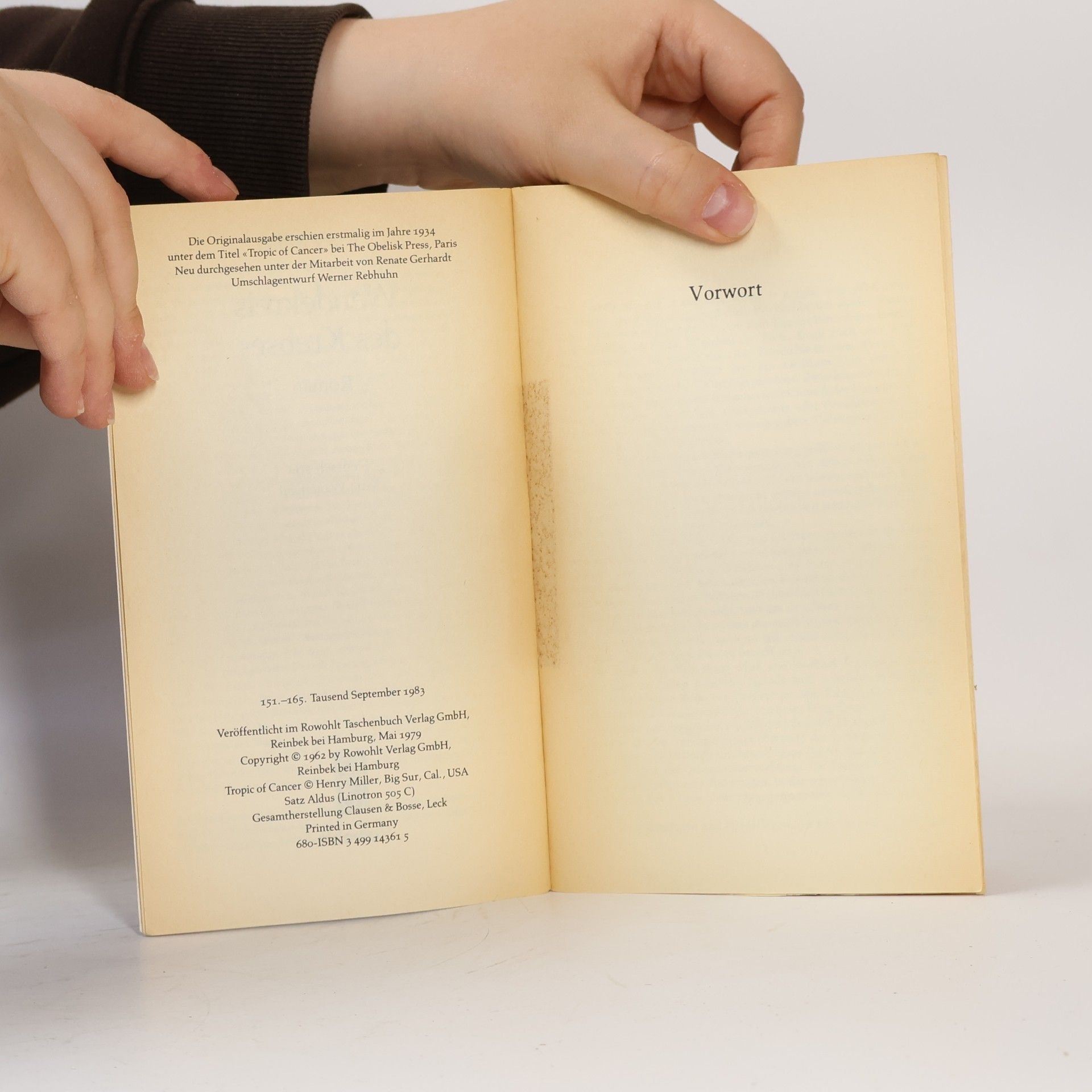 Henry Miller Wendekreis des Krebses