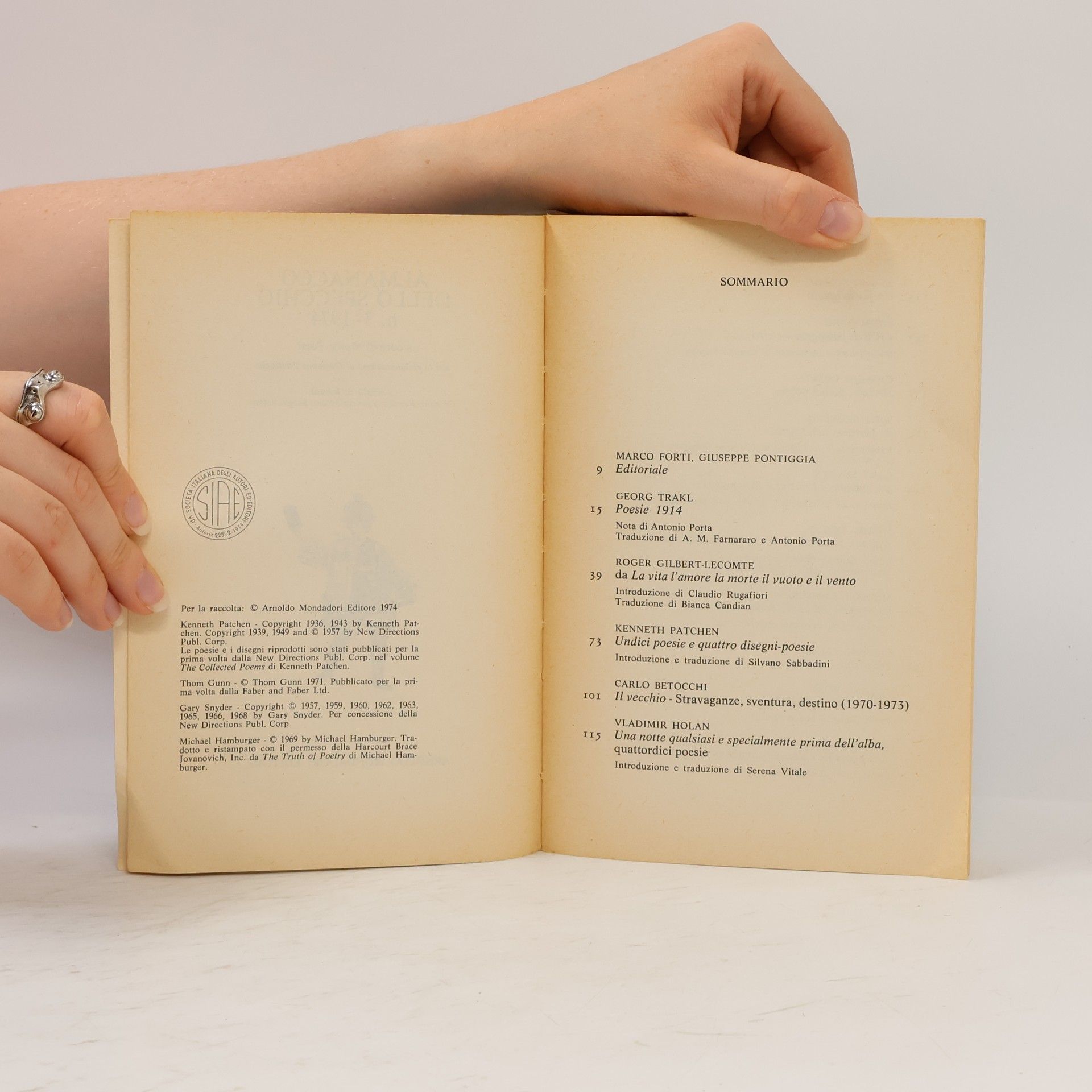 Marco Forti Almanacco dello Specchio 3/1974