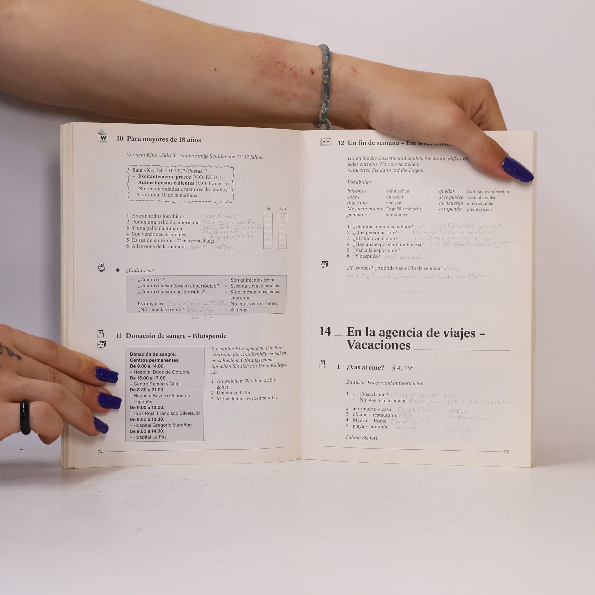 Auteurscollectief Eso si! I, Arbeitsbuch