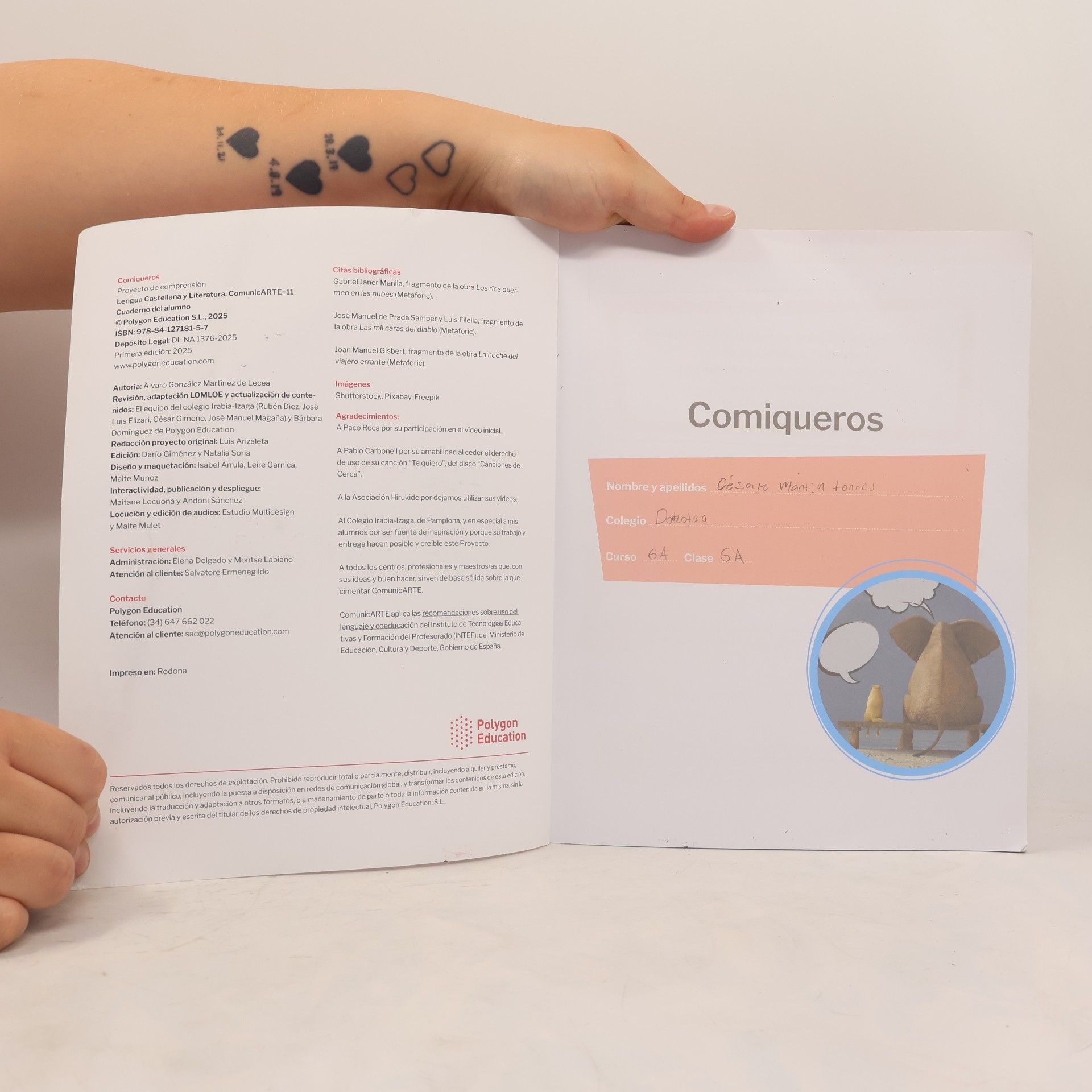 Alvaro González Martínez de Lecea Comiqueros 6º primaria