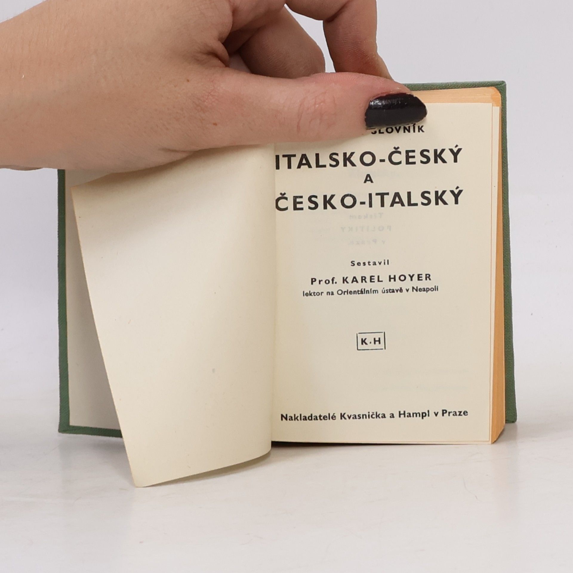 Karel Hoyer Kapesní slovník italsko-český a česko-italský