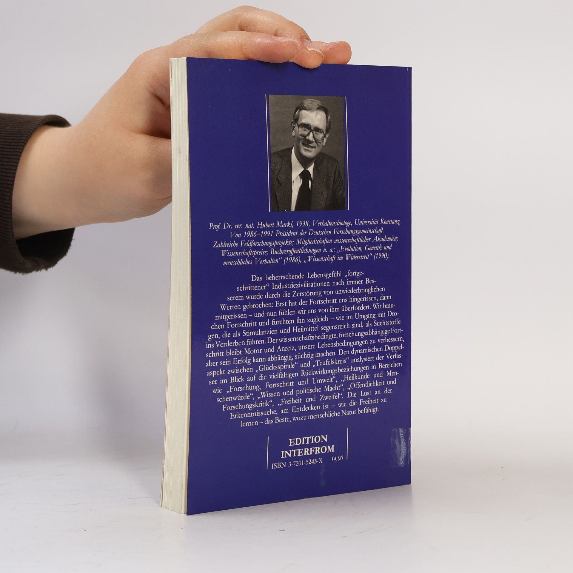 Hubert Markl Die Fortschrittsdroge