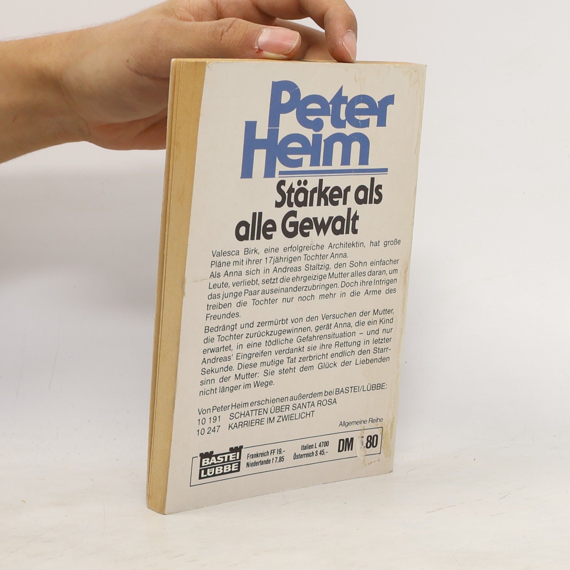 Hans-Peter Heim Stärker als alle Gewalt. Roman. Original Ausgabe
