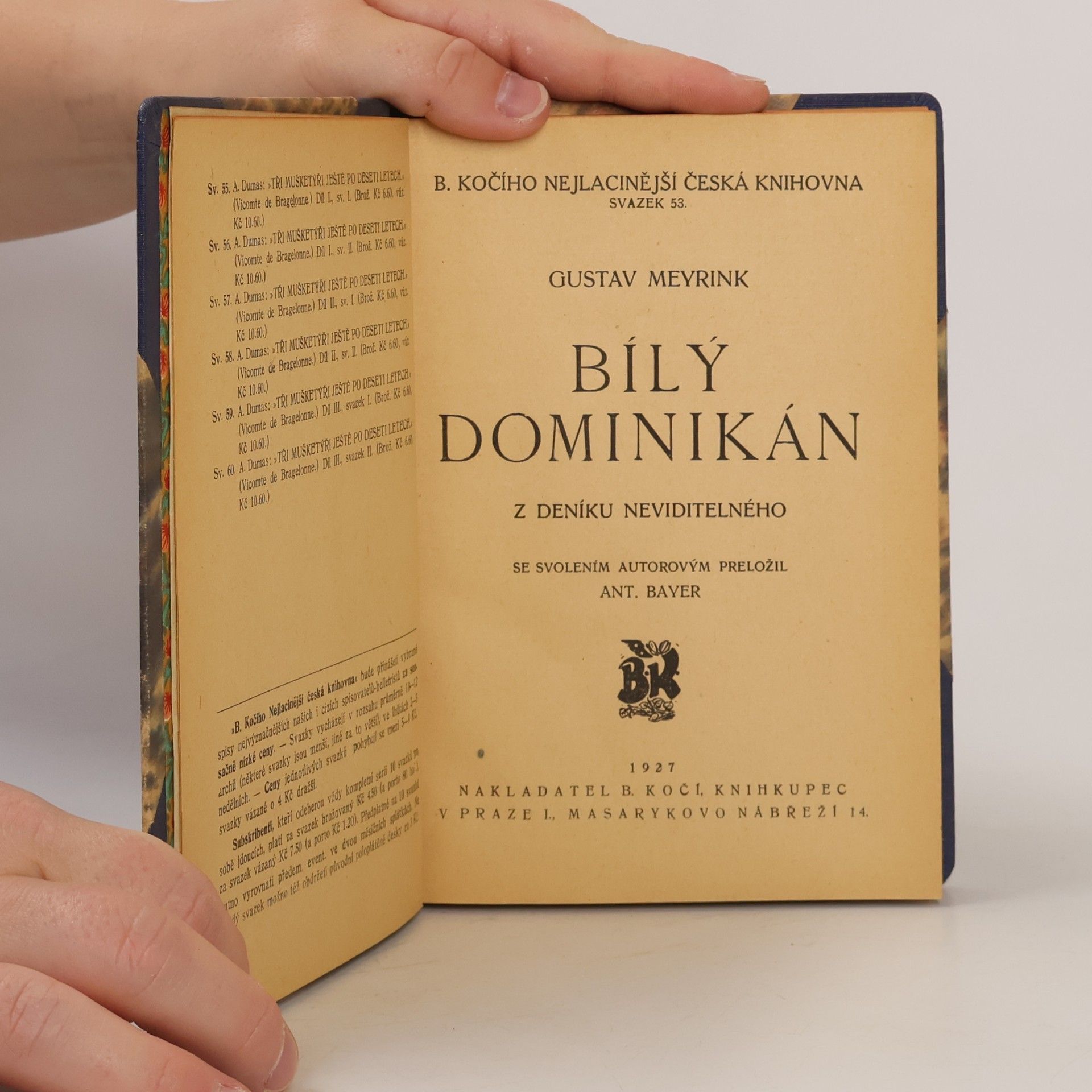 Gustav Meyrink Bílý dominikán