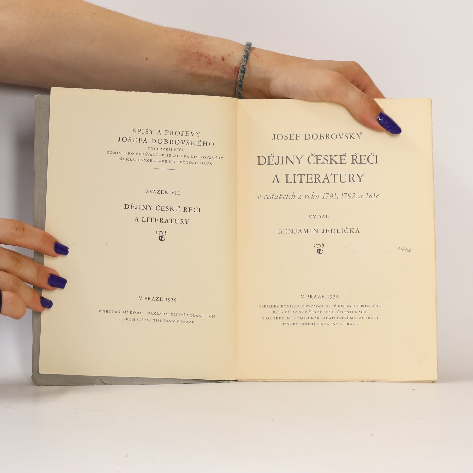 Josef Dobrovský Dějiny české řeči a literatury VII.