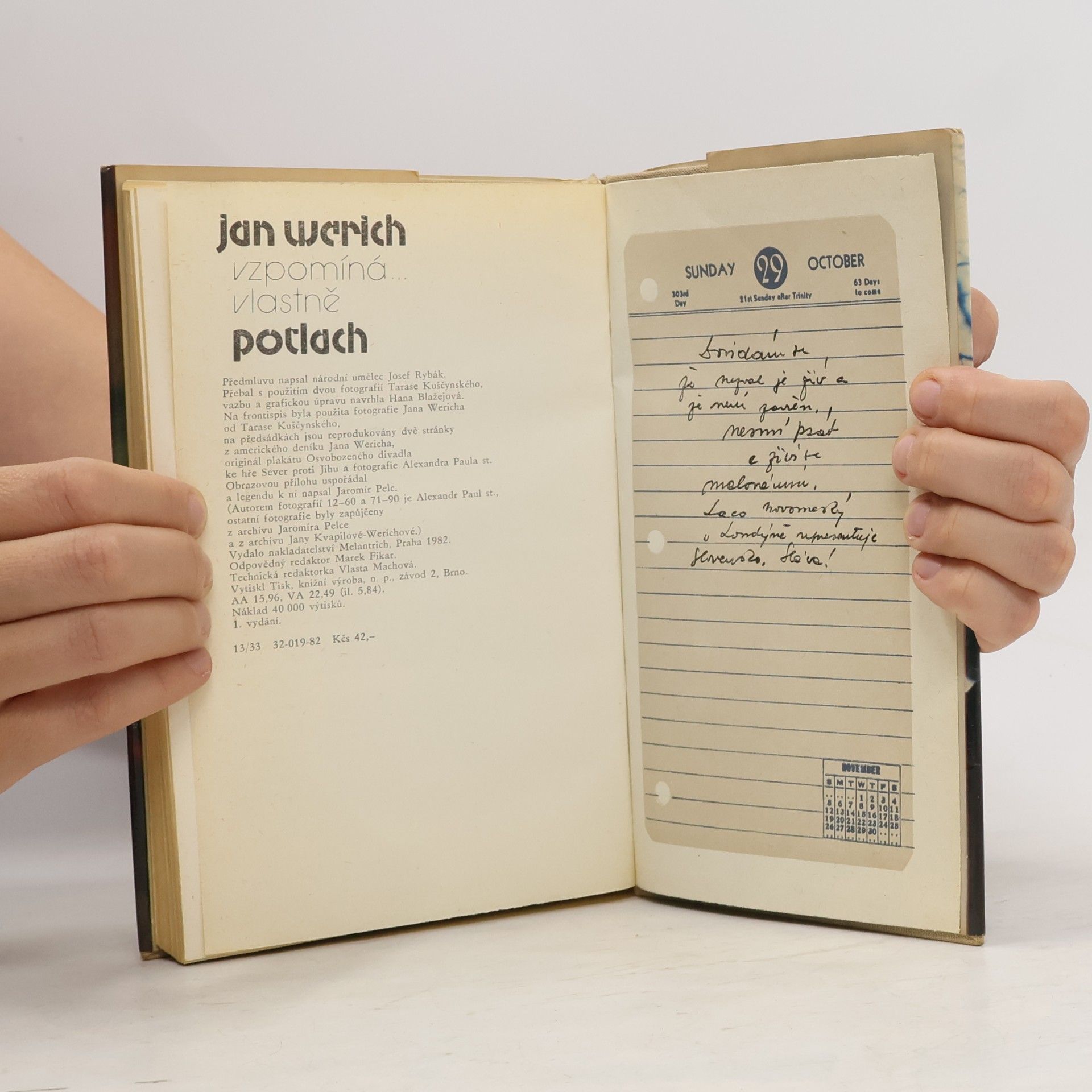 Jan Werich Jan Werich vzpomíná... vlastně potlach