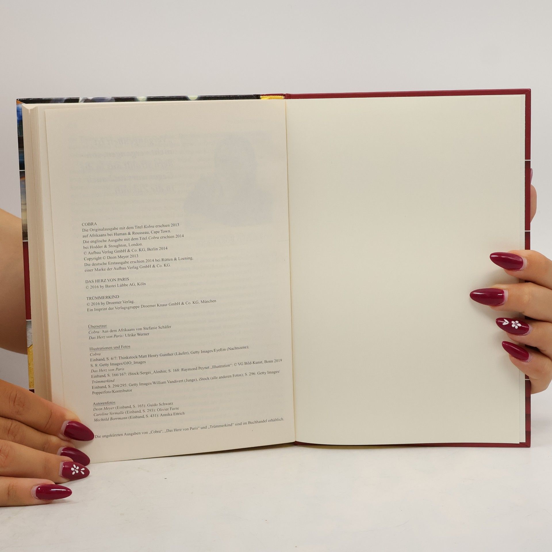 Deon Meyer Reader's Digest Auswahlbücher. Cobra, Das Herz von Paris, Trümmerkind