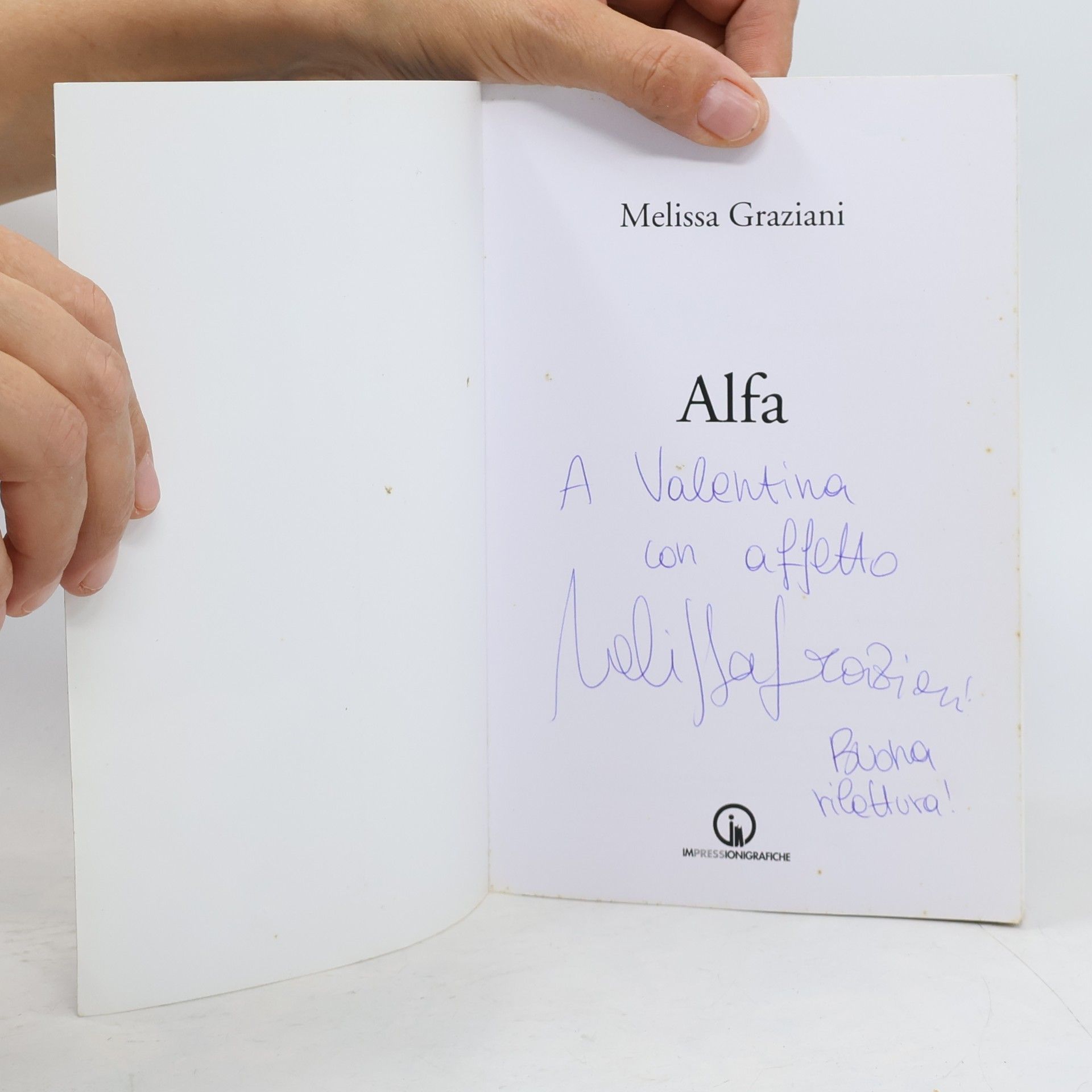 Melissa Graziani Narrativa: Alfa