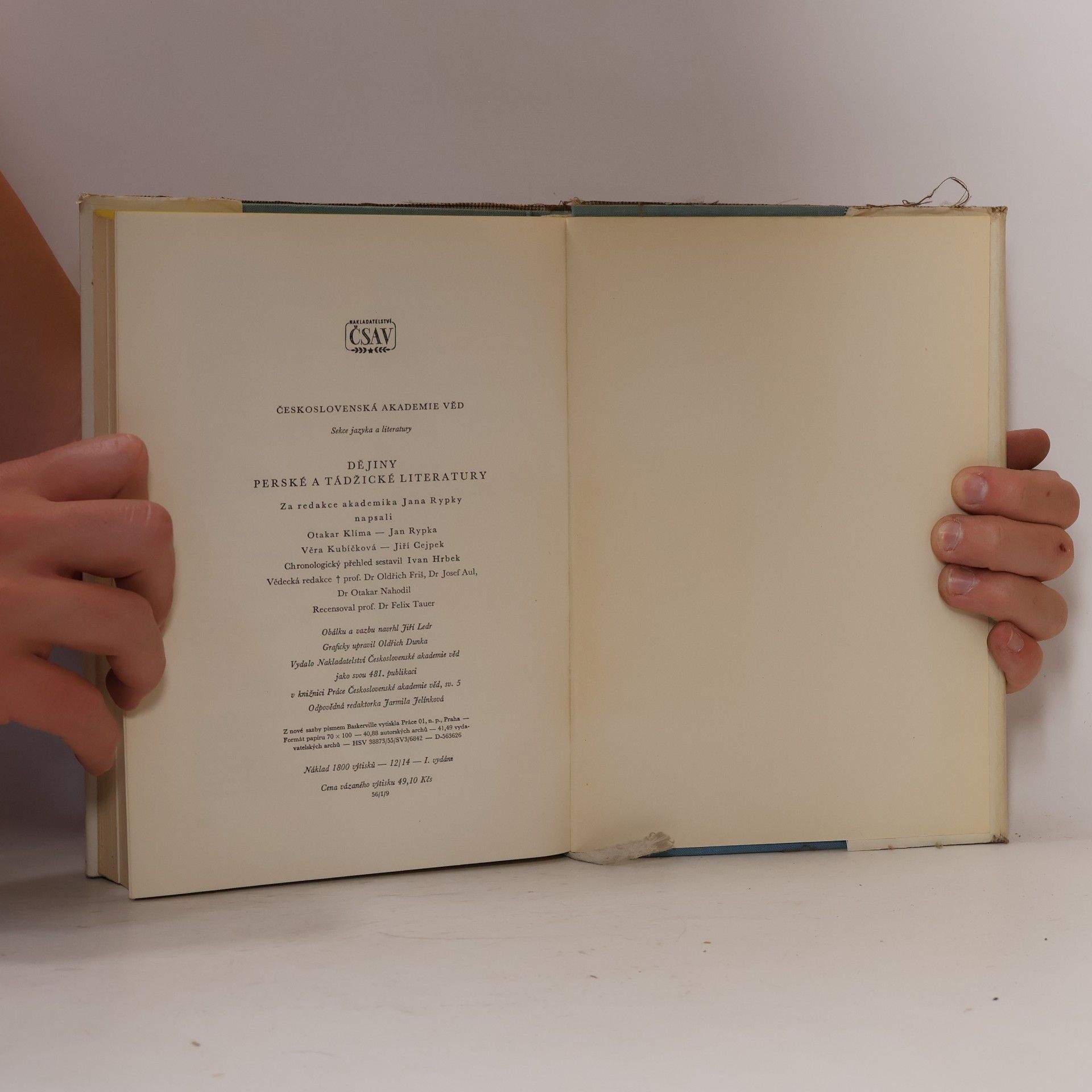 Jan Rypka Dějiny perské a tádžické literatury