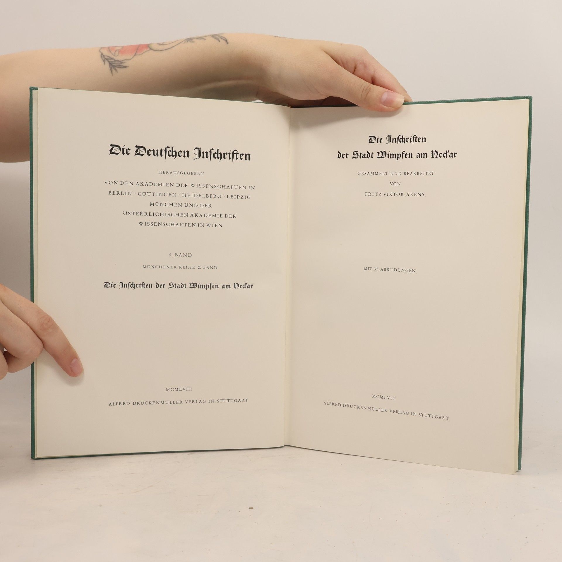 Fritz Arens Die Inschriften der Stadt Wimpfen am Neckar