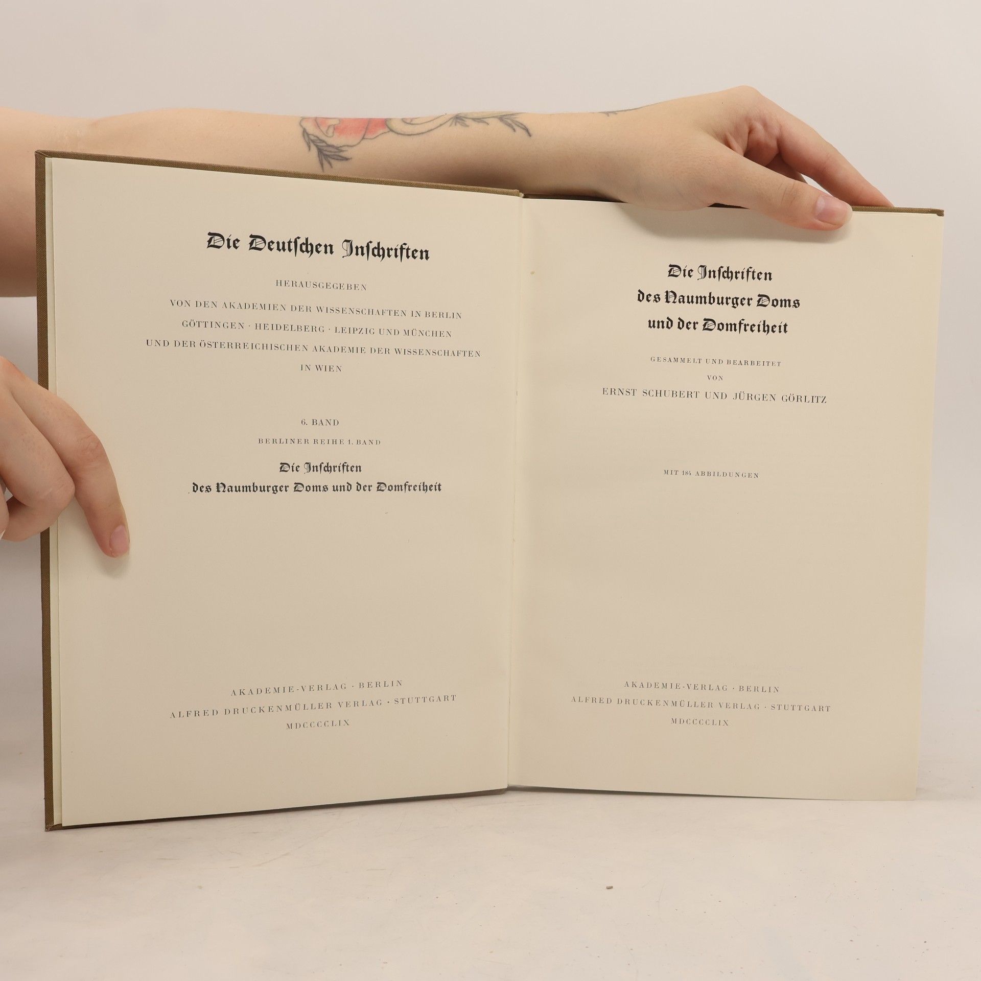 Ernst Schubert Die Inschriften des Naumburger Doms und der Domfreiheit