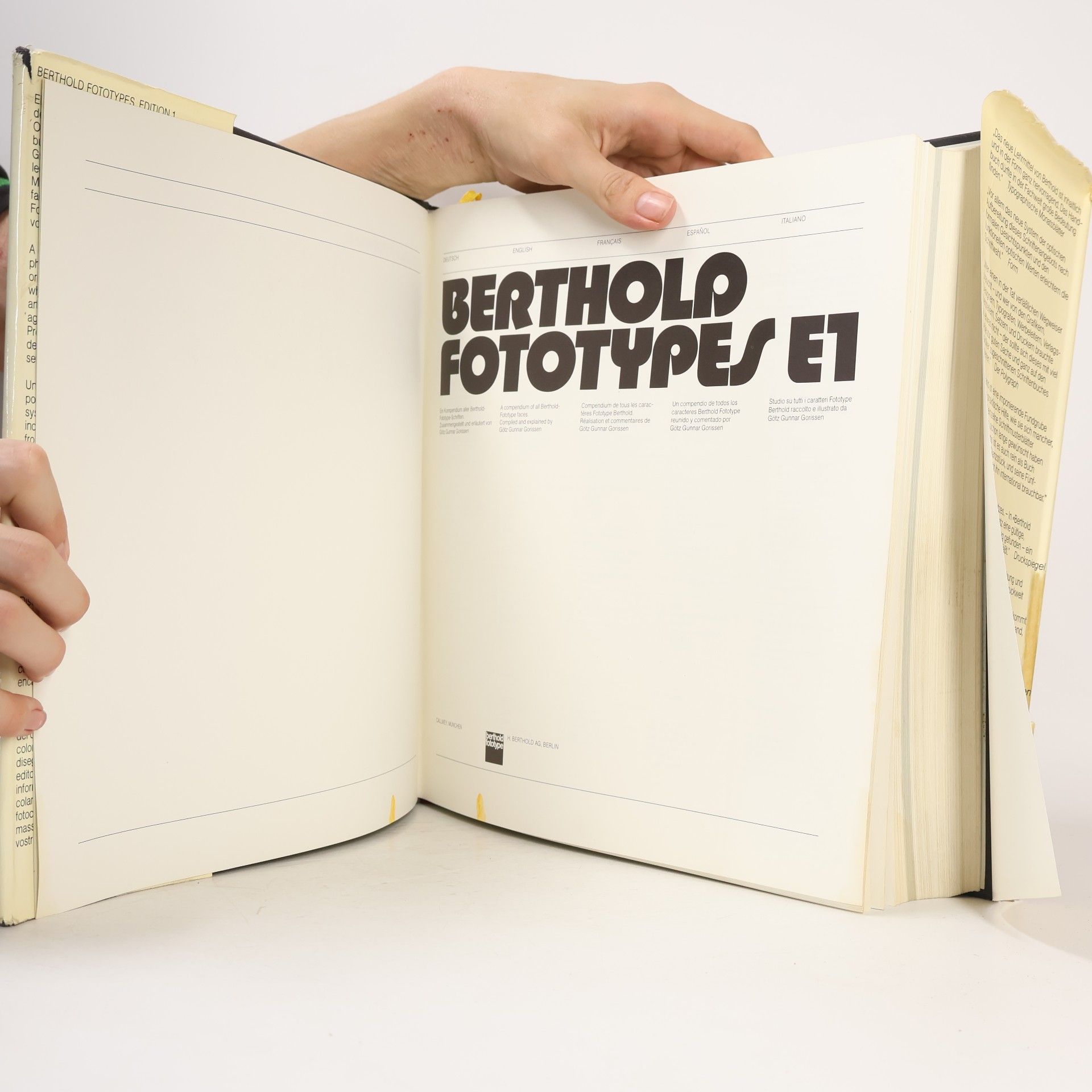 Götz Gunnar Gorissen Berthold Fototypes E1