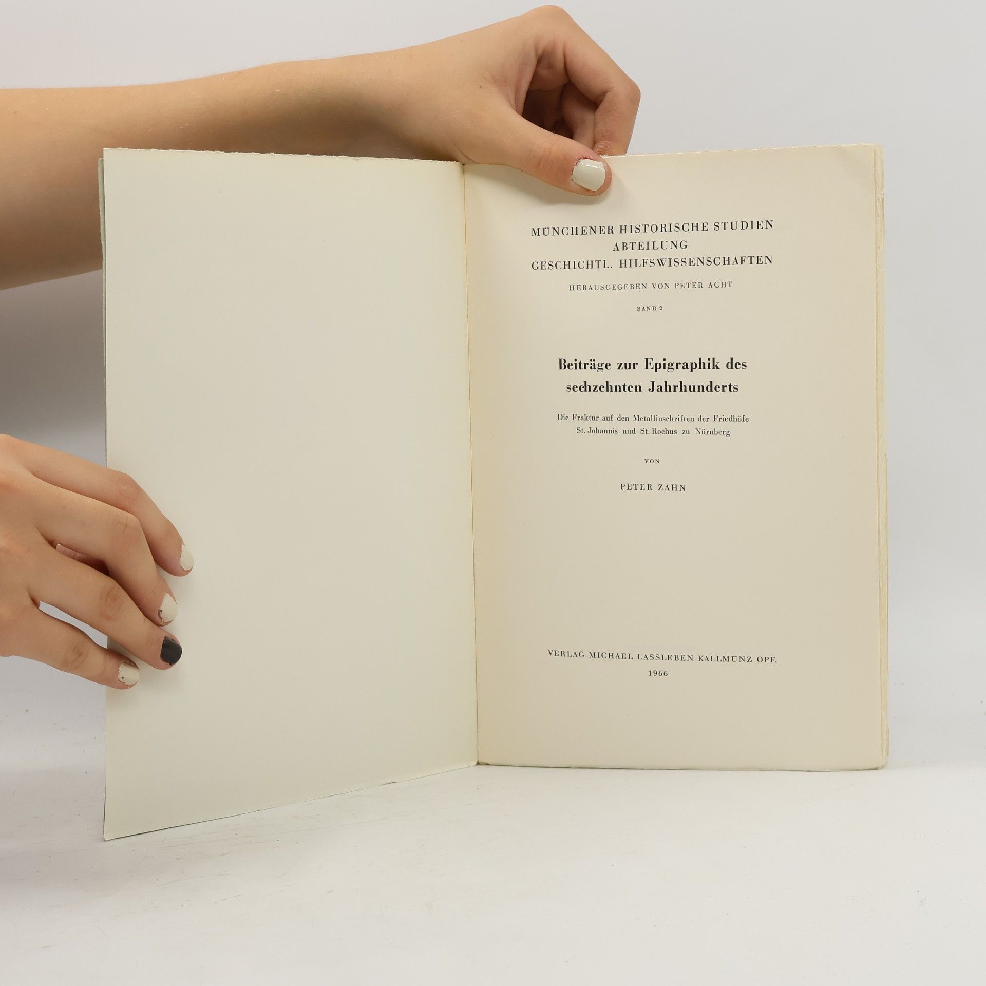 Peter von Zahn Beitrage zur epigraphik des 16. Jahrhunderts