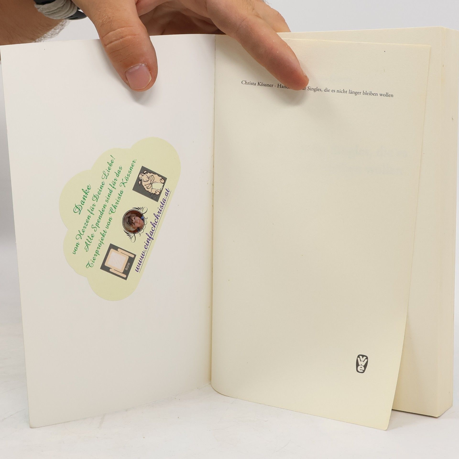 Christa Kössner Handbuch für Singles, die es nicht länger bleiben wollen