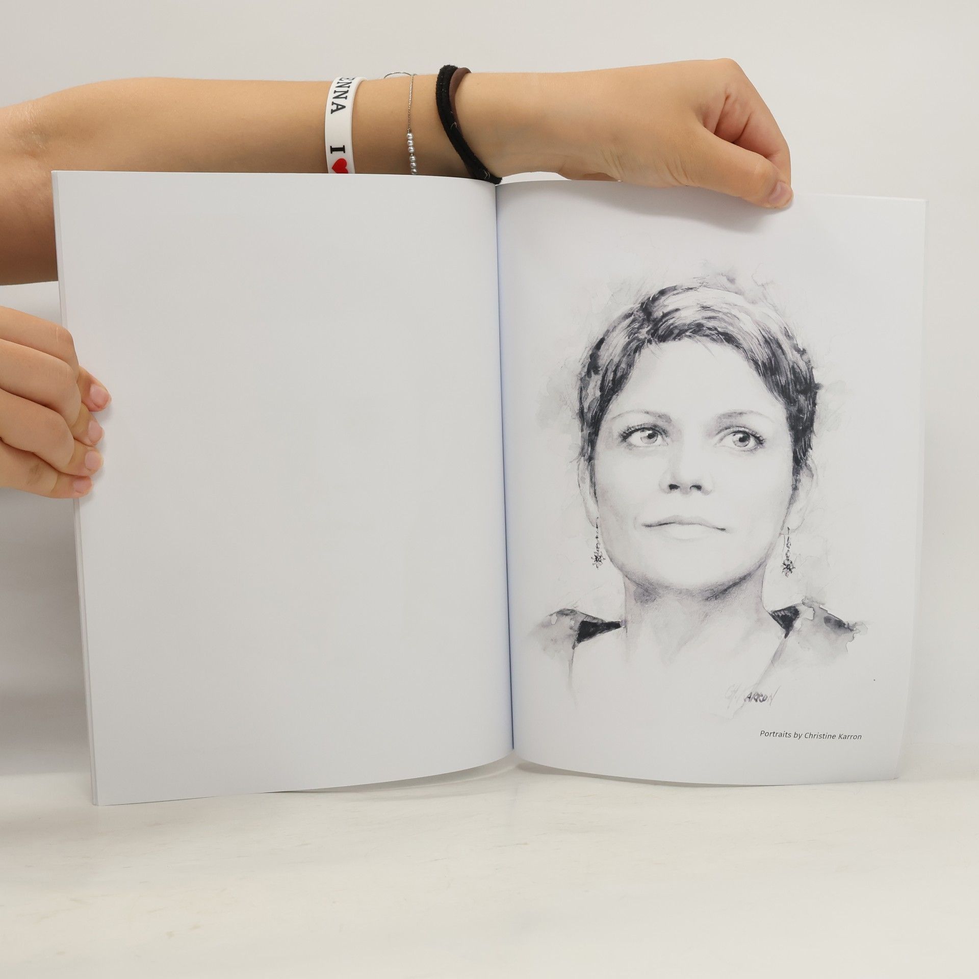 Christine Karron Realistic Portraits Grayscale Coloring Book