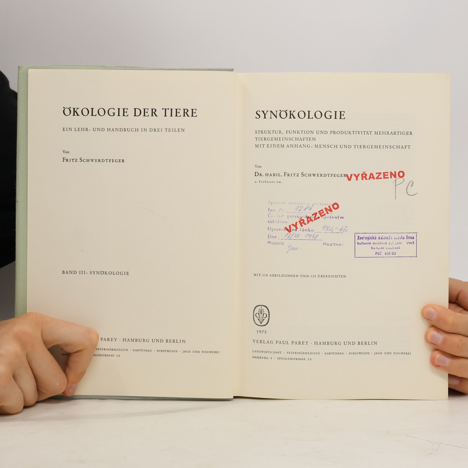Fritz Schwerdtfeger Ökologie der Tiere