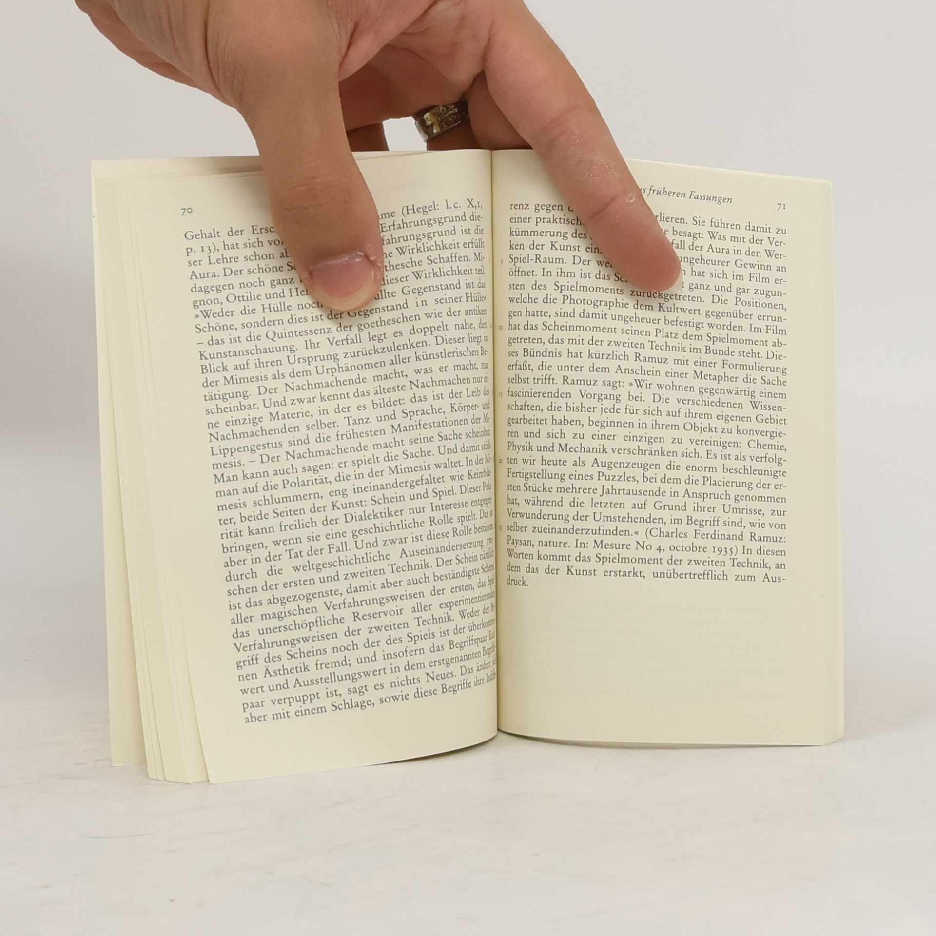 Walter Benjamin Das Kunstwerk im Zeitalter seiner technischen Reproduzierbarkeit
