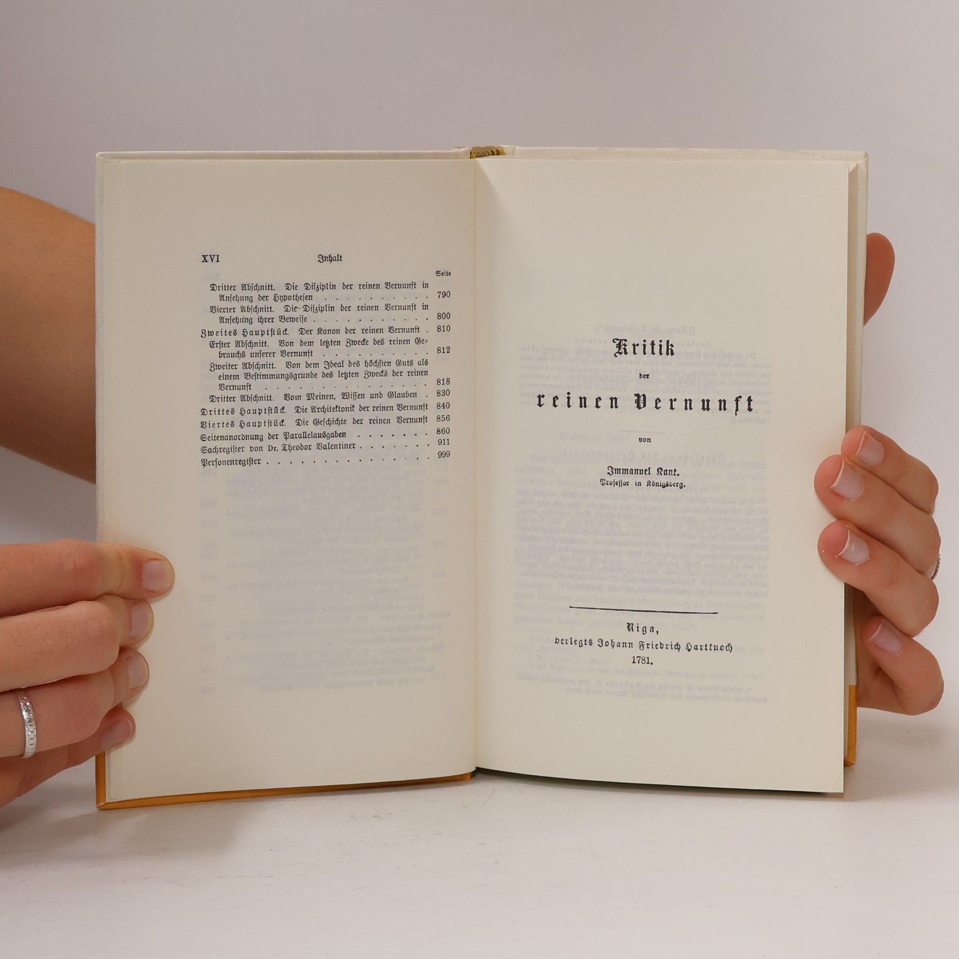 Immanuel Kant Kritik der reinen Vernunft