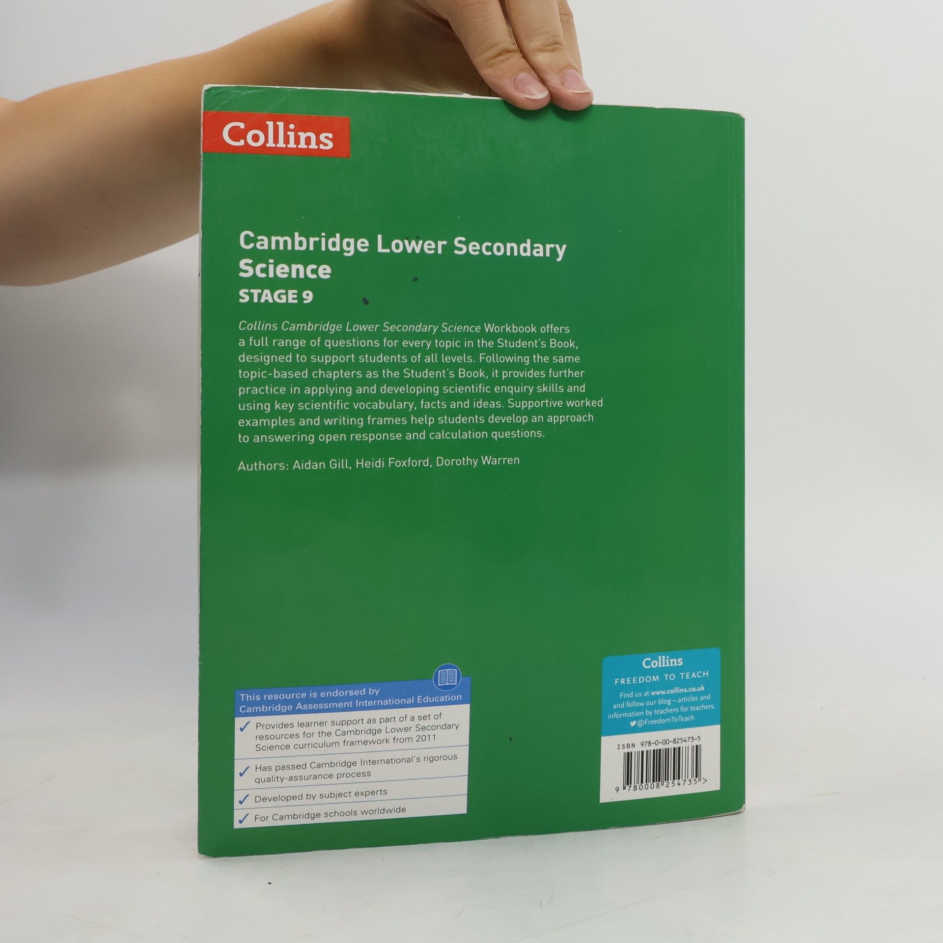 Aiden Gill Cambridge Lower Secondary Science Workbook Stage 9