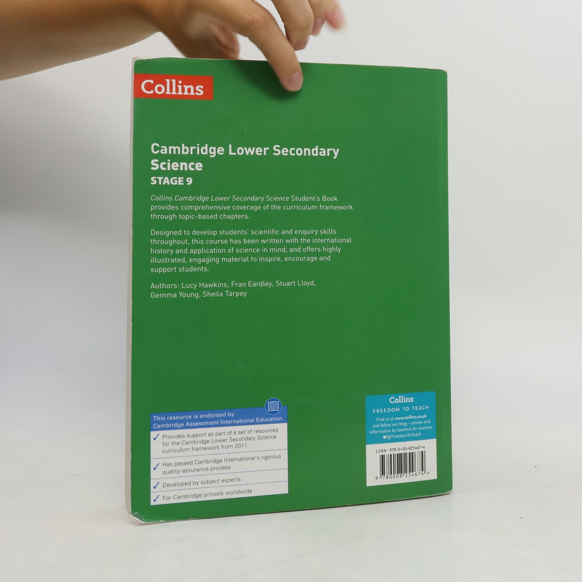 Lucy Hawkinson Collins Cambridge Lower Secondary Science - 9: Lower Secondary Science Student's Book: Stage 9