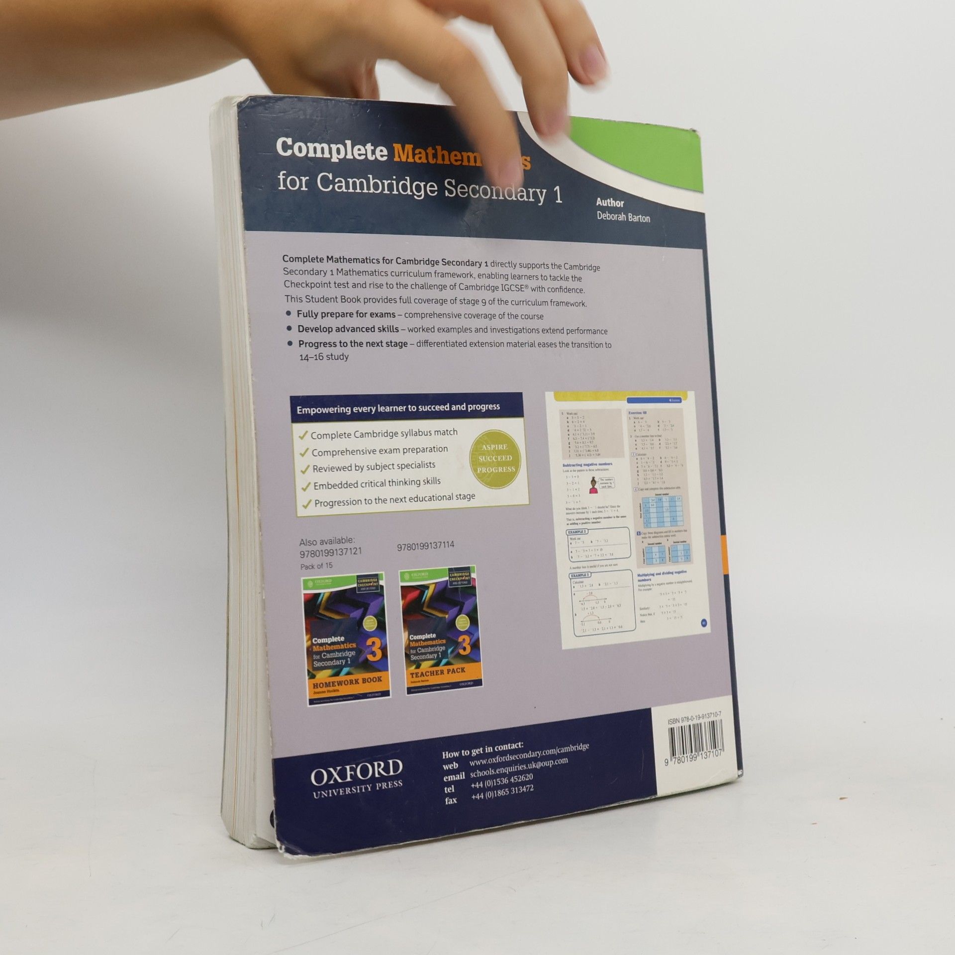 Deborah Barton Complete Mathematics for Cambridge Lower Secondary 3 (First Edition)