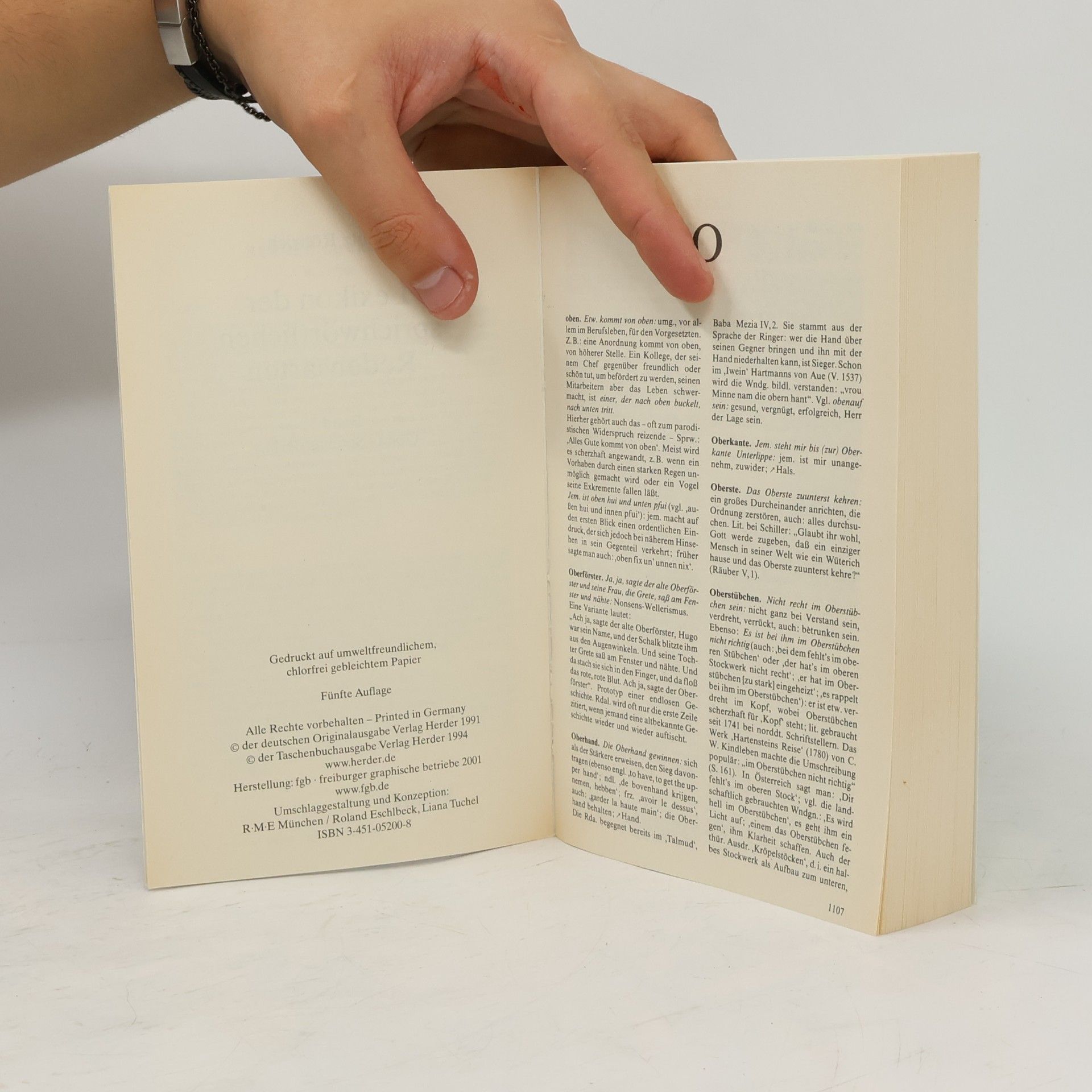 Lutz Röhrich Lexikon der sprichwörtlichen Redensarten 1-5