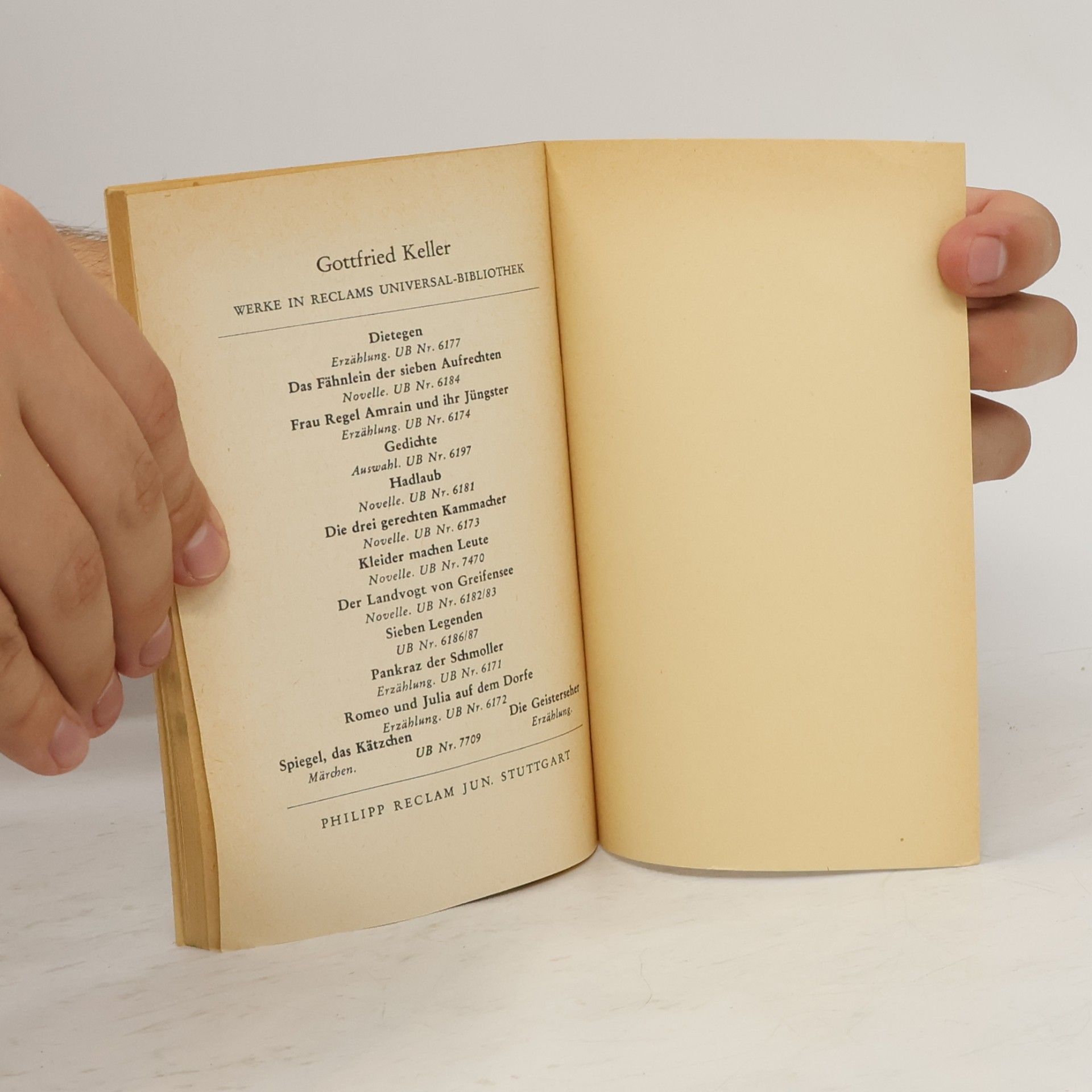Gottfried Keller Pankraz der Schmoller
