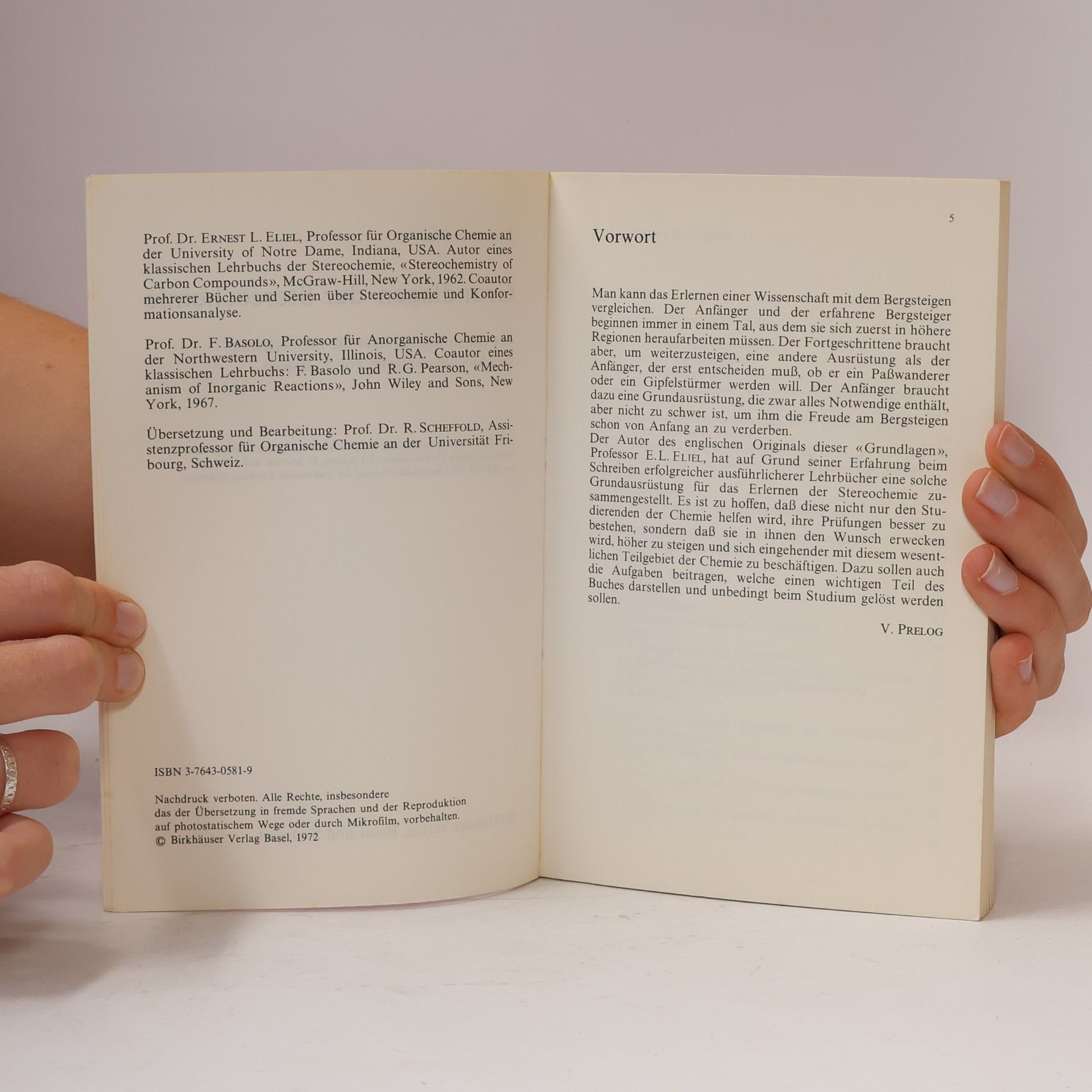 Ernest L. Eliel Grundlagen der Stereochemie