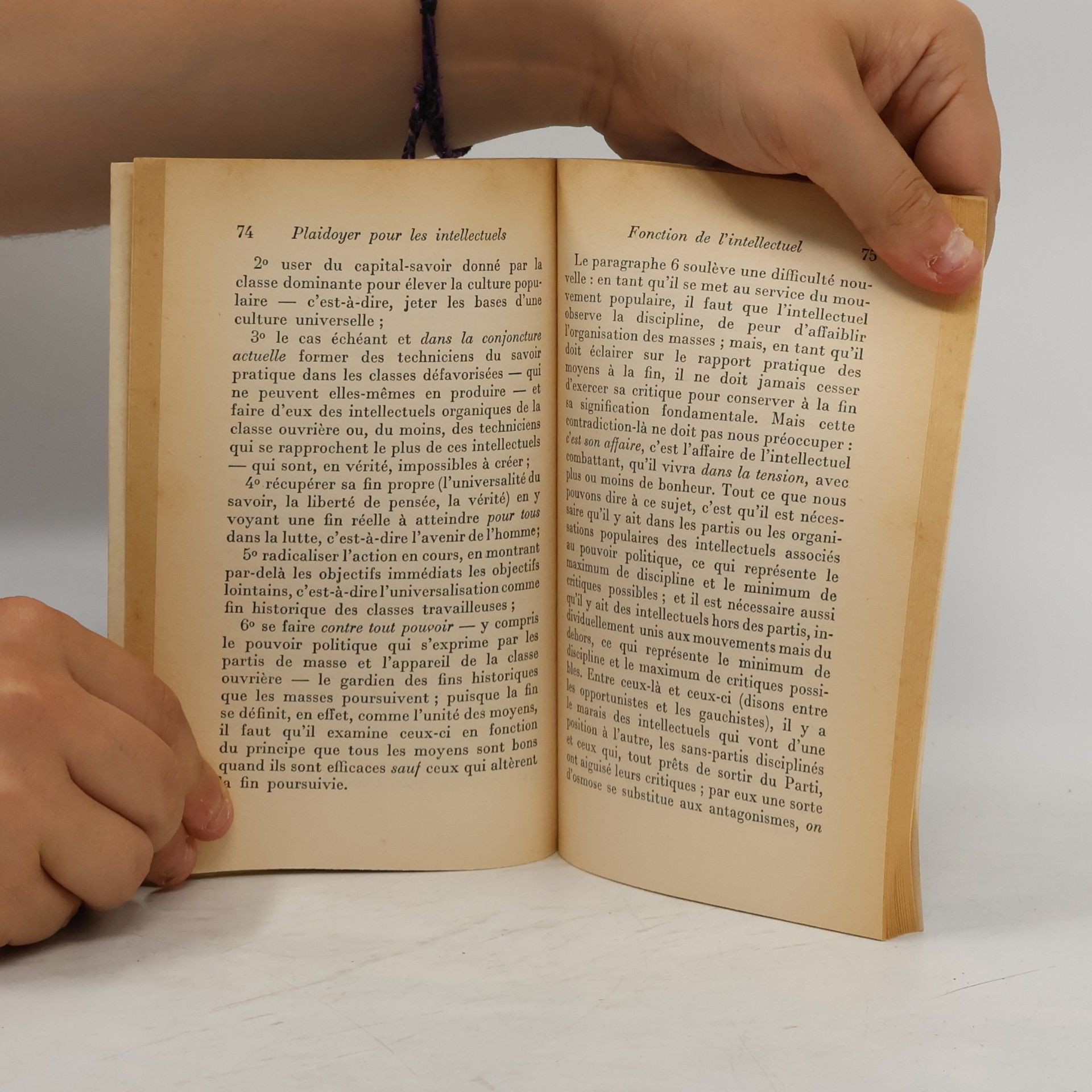 Jean-Paul Sartre Plaidoyer pour les intellectuels