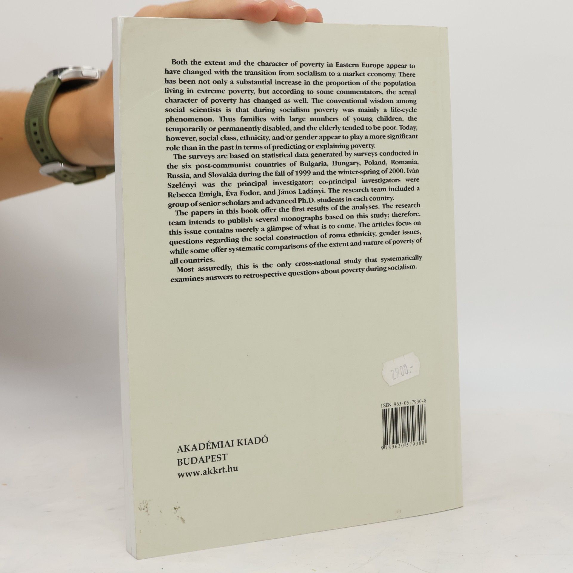 Iván Szelényi Poverty, Ethnicity, and Gender in Transitional Societies