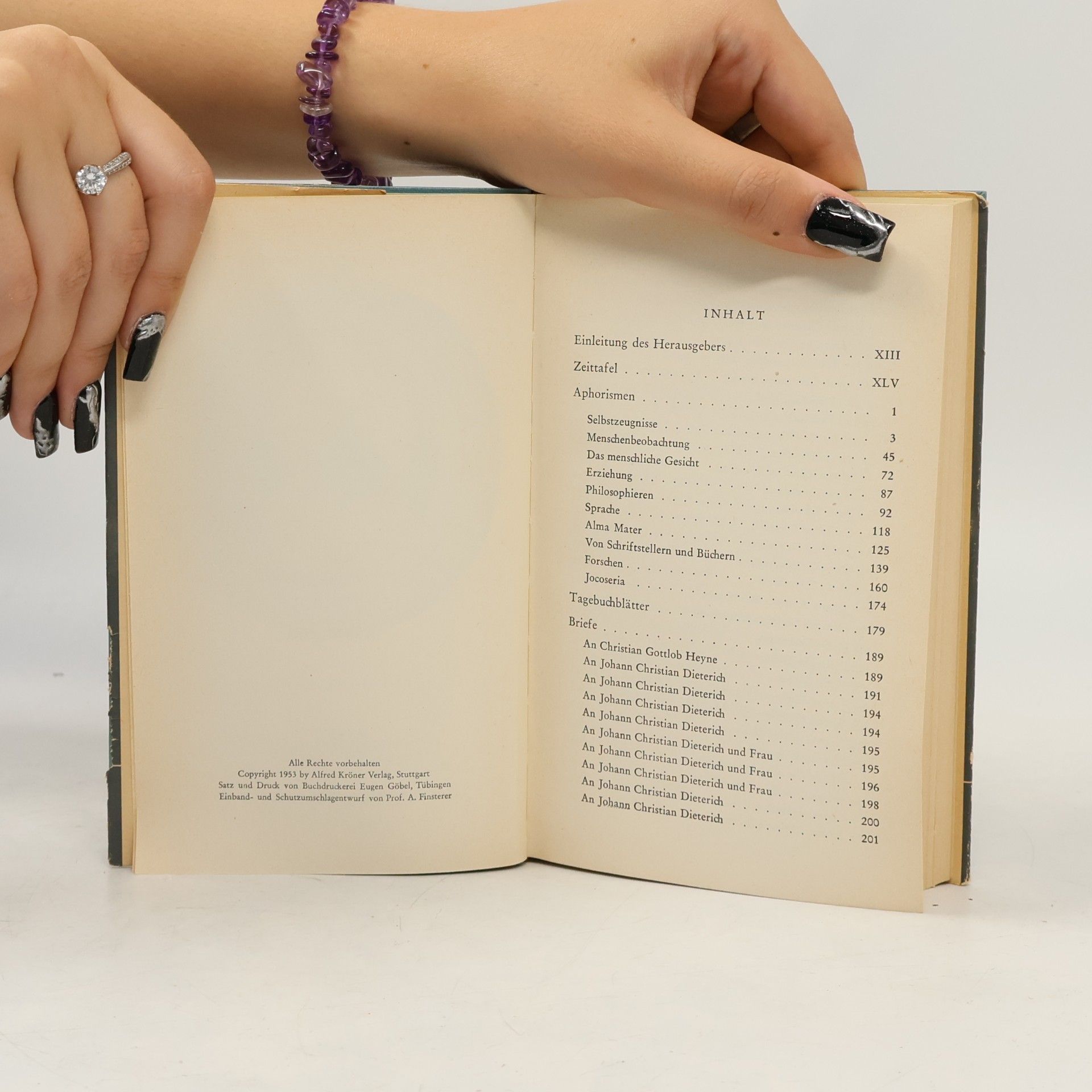 Georg Christoph Lichtenberg Aphorismen briefe schriften