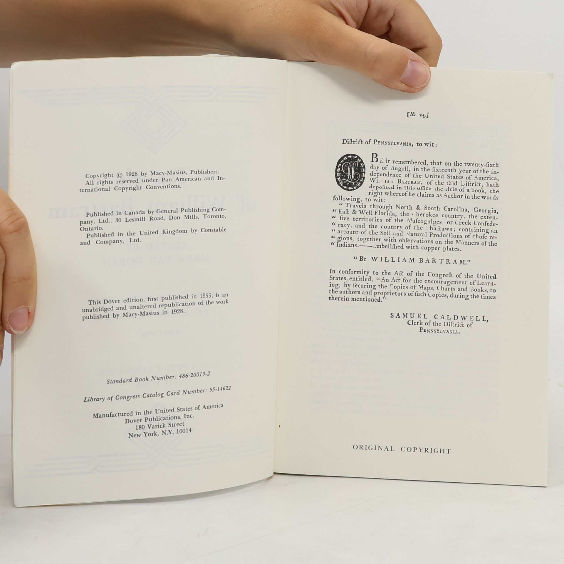 William Bartram Travels of William Bartram: An Unabridged Edition of This Classic with All 13 Original Illustrations