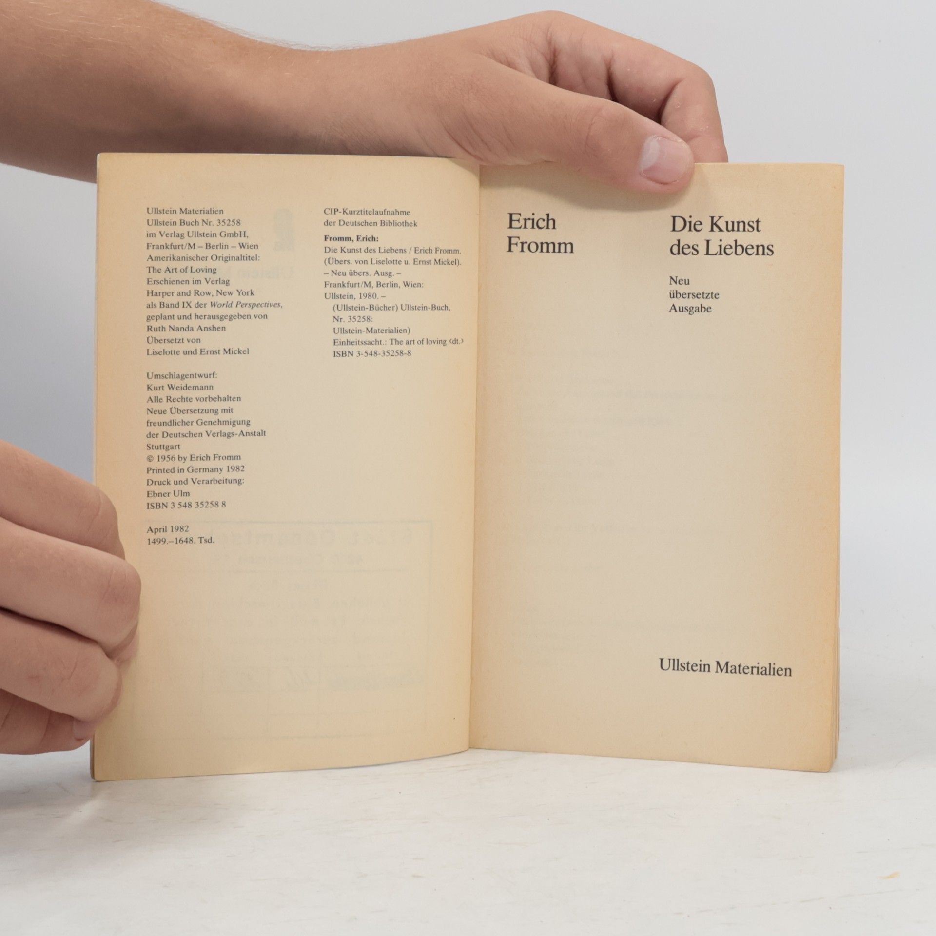Erich Fromm Die Kunst des Liebens