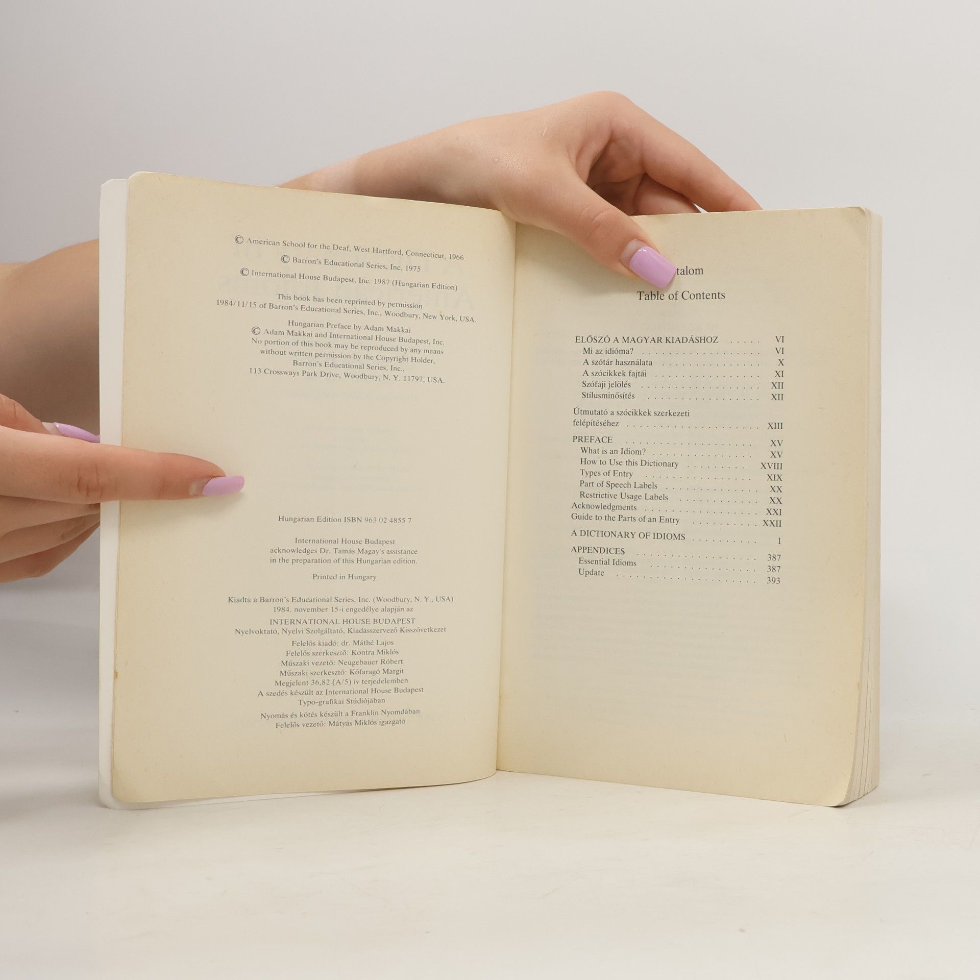 Autores varios Angol/amerikai idiomatikus szólások és kifejezések tára
