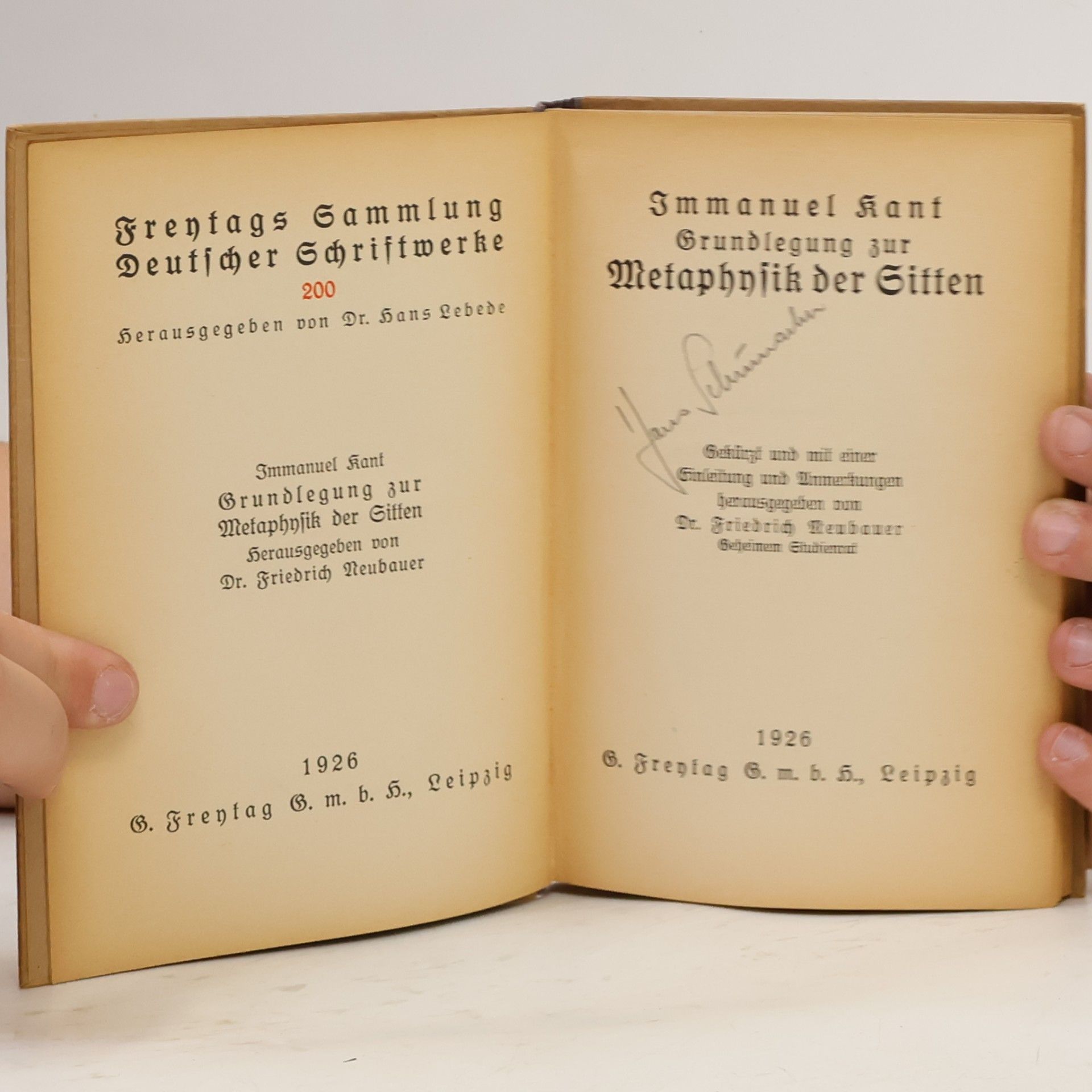 Immanuel Kant Grundlagen zur Metaphysik der Sitten