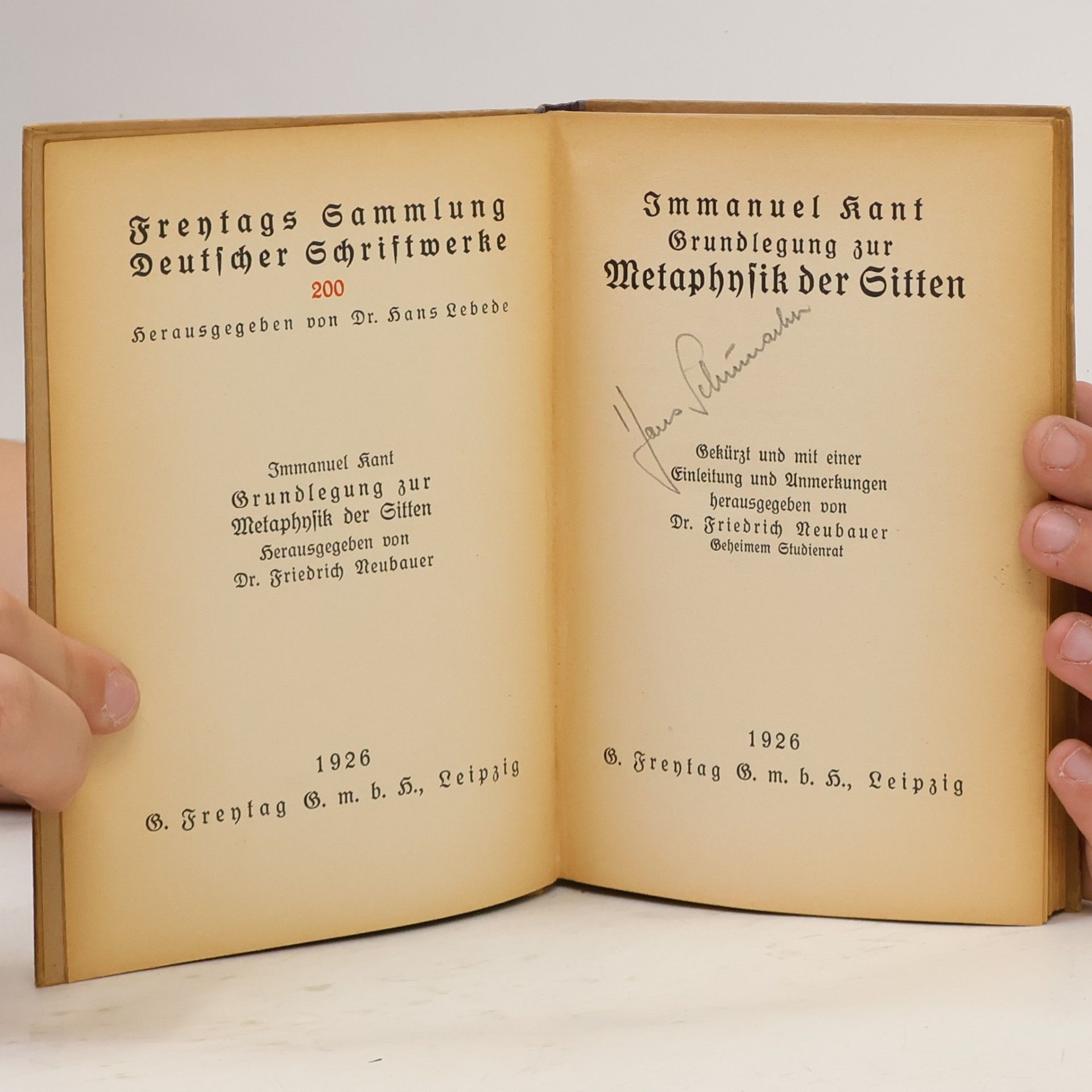 Immanuel Kant Grundlagen zur Metaphysik der Sitten