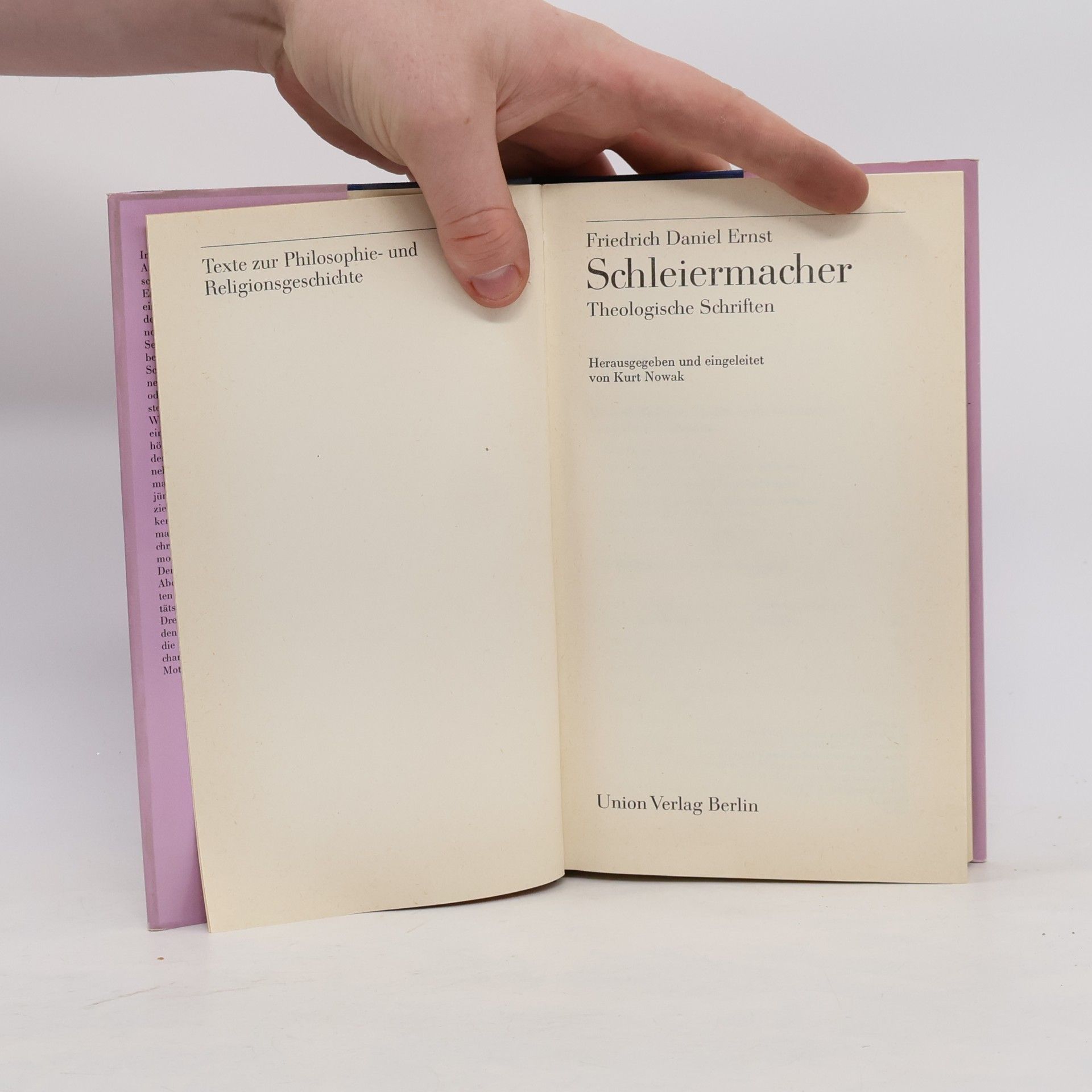 Friedrich Schleiermacher Philosophische Schriften