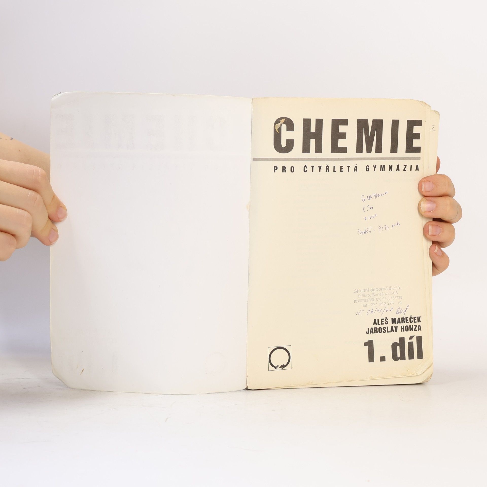 Aleš Mareček Chemie pro čtyřletá gymnázia 1. díl