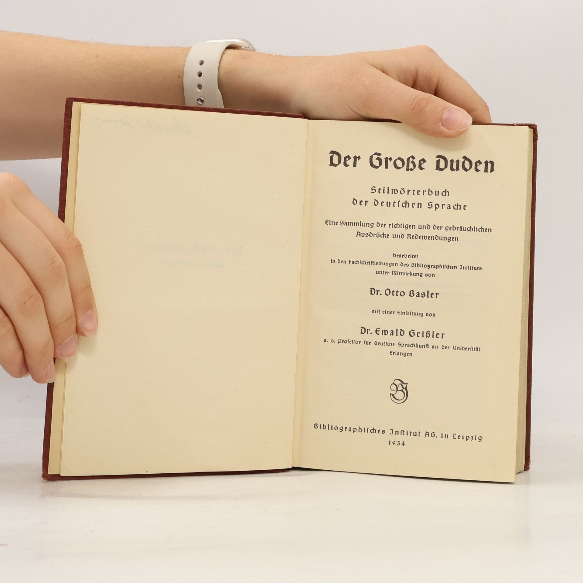 Basler Otto Der Große Duden. Stilwörterbuch der deutschen Sprache