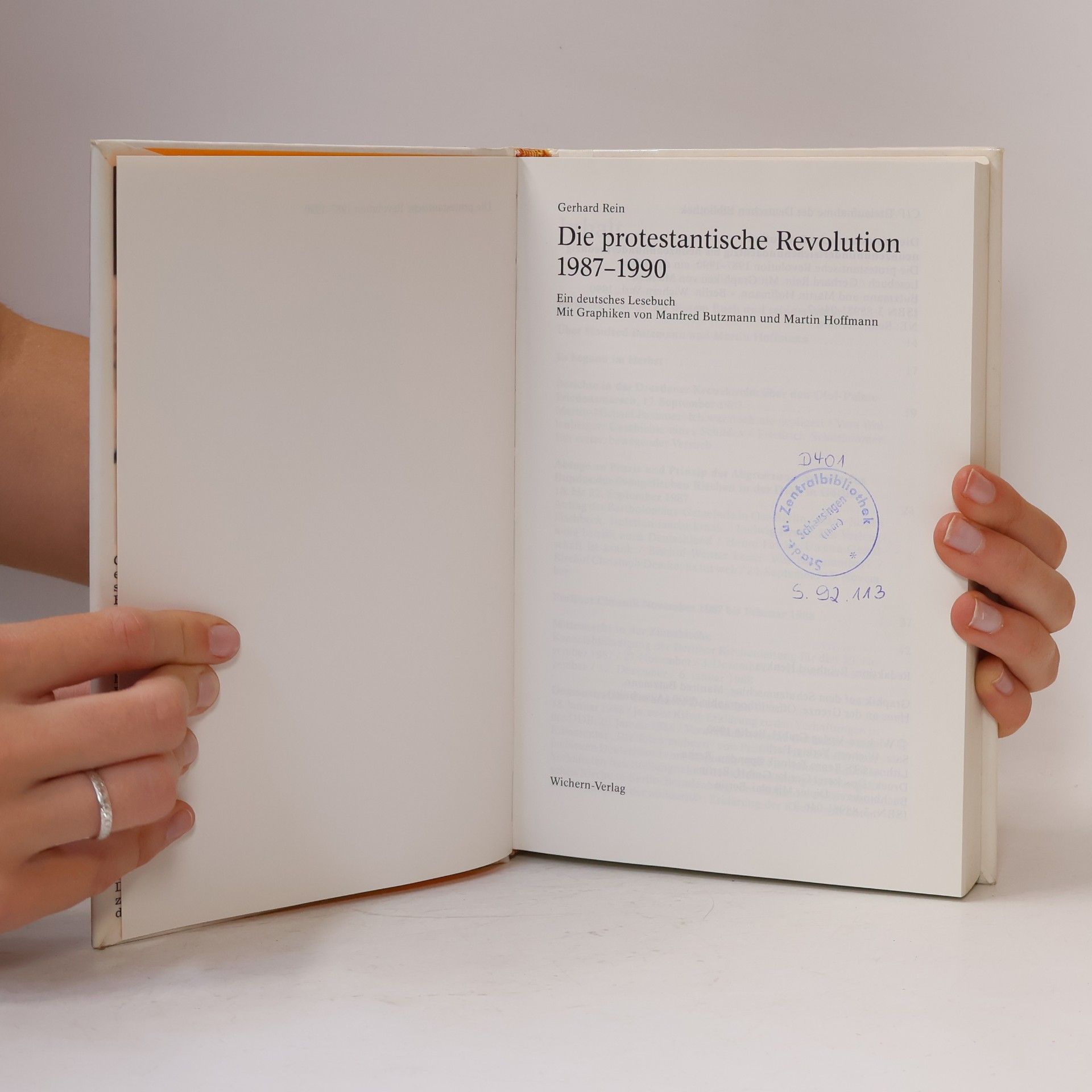 Gerhard Rein Die protestantische Revolution 1987 - 1990