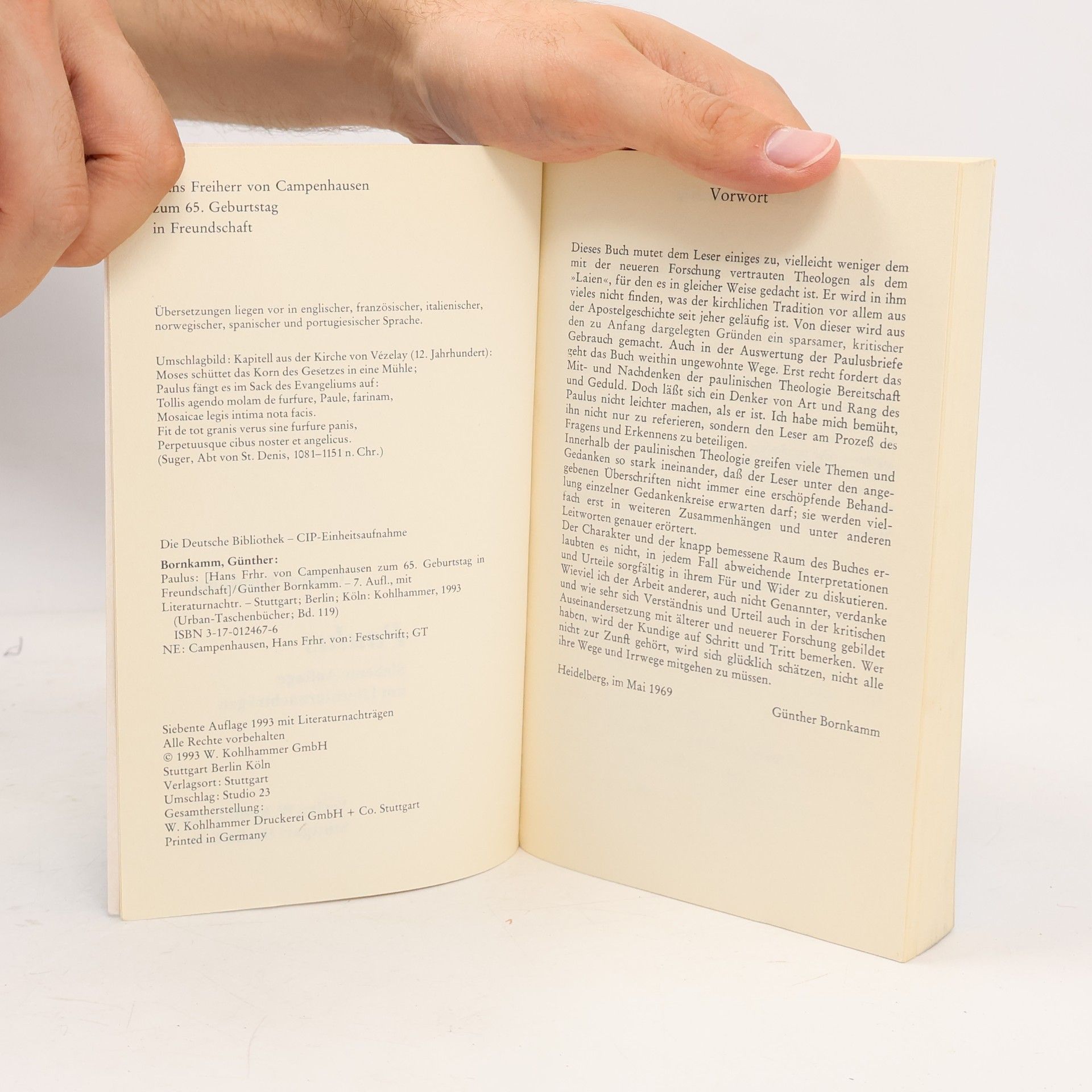 Gunter Bornokamm Paulus. BonD. Mit Literaturnachträgen