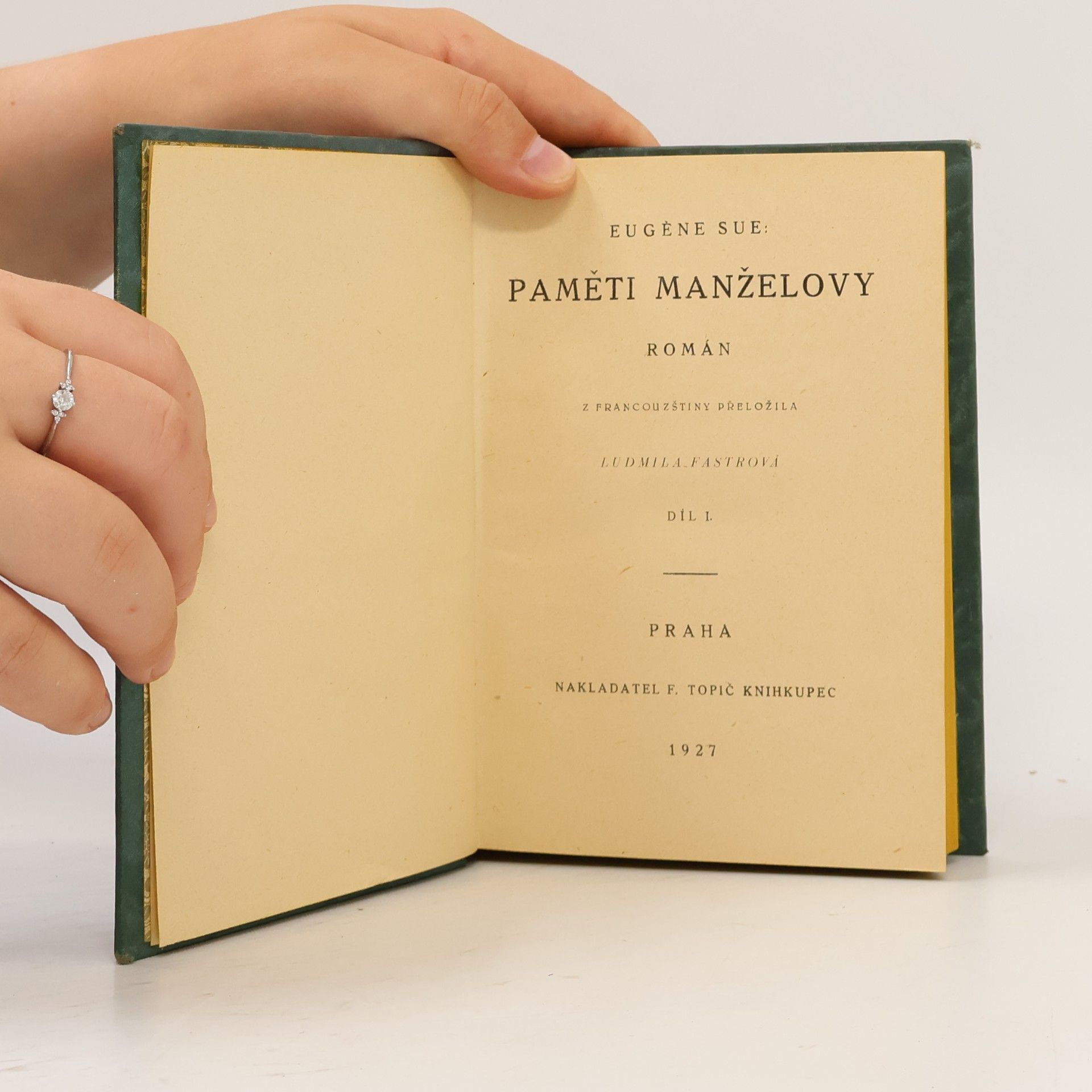 Eugène Sue Paměti manželovy I.