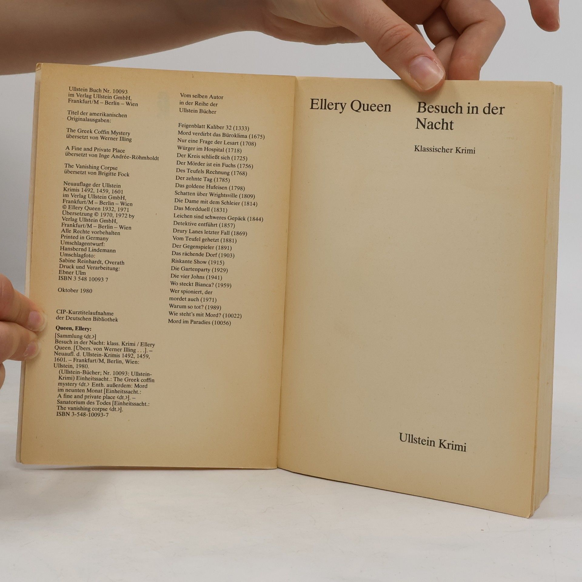 Ellery Queen Besuch in der Nacht, Mord im neunten Monat, Sanatorium des Todes