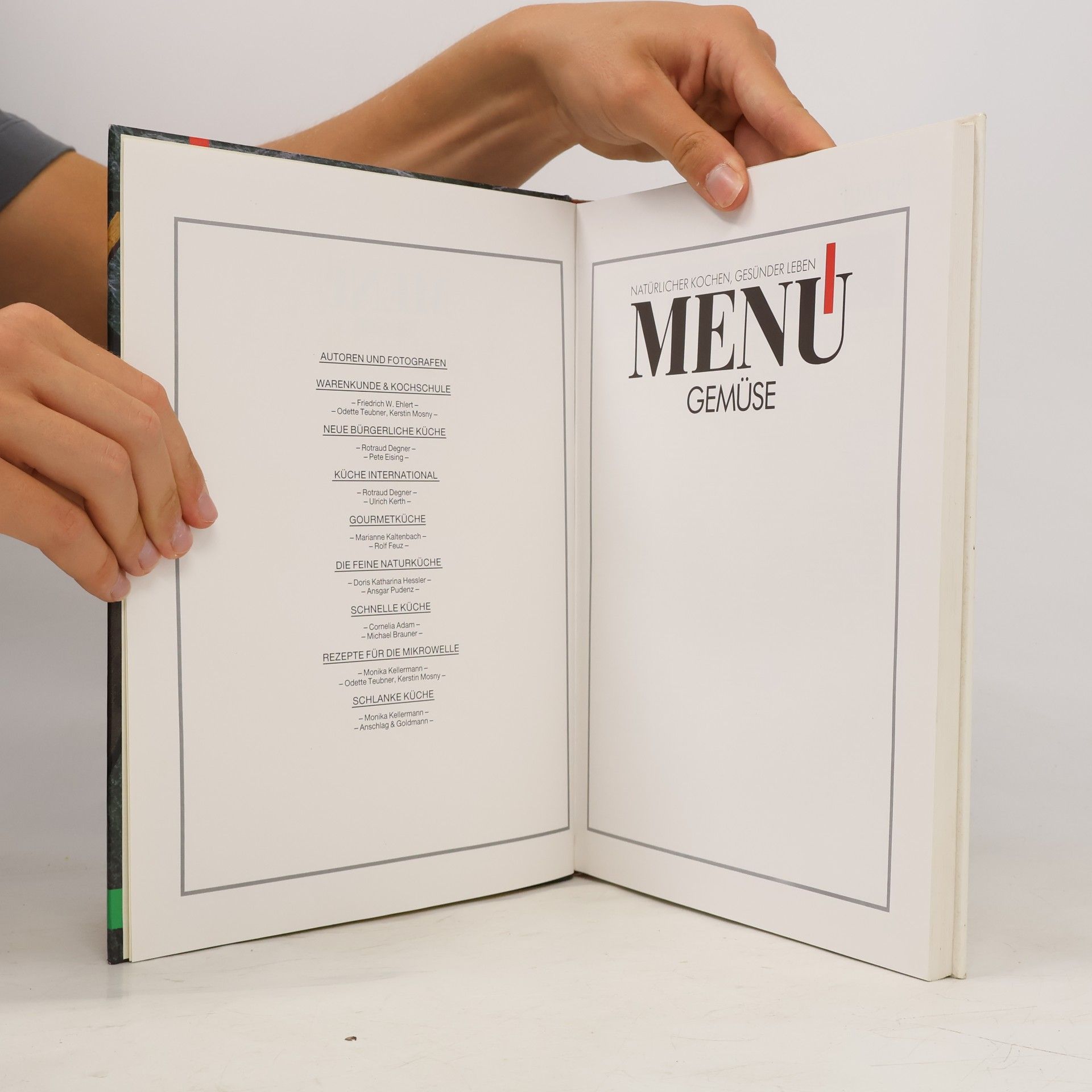Various authors Das neue Menu. Gemüse