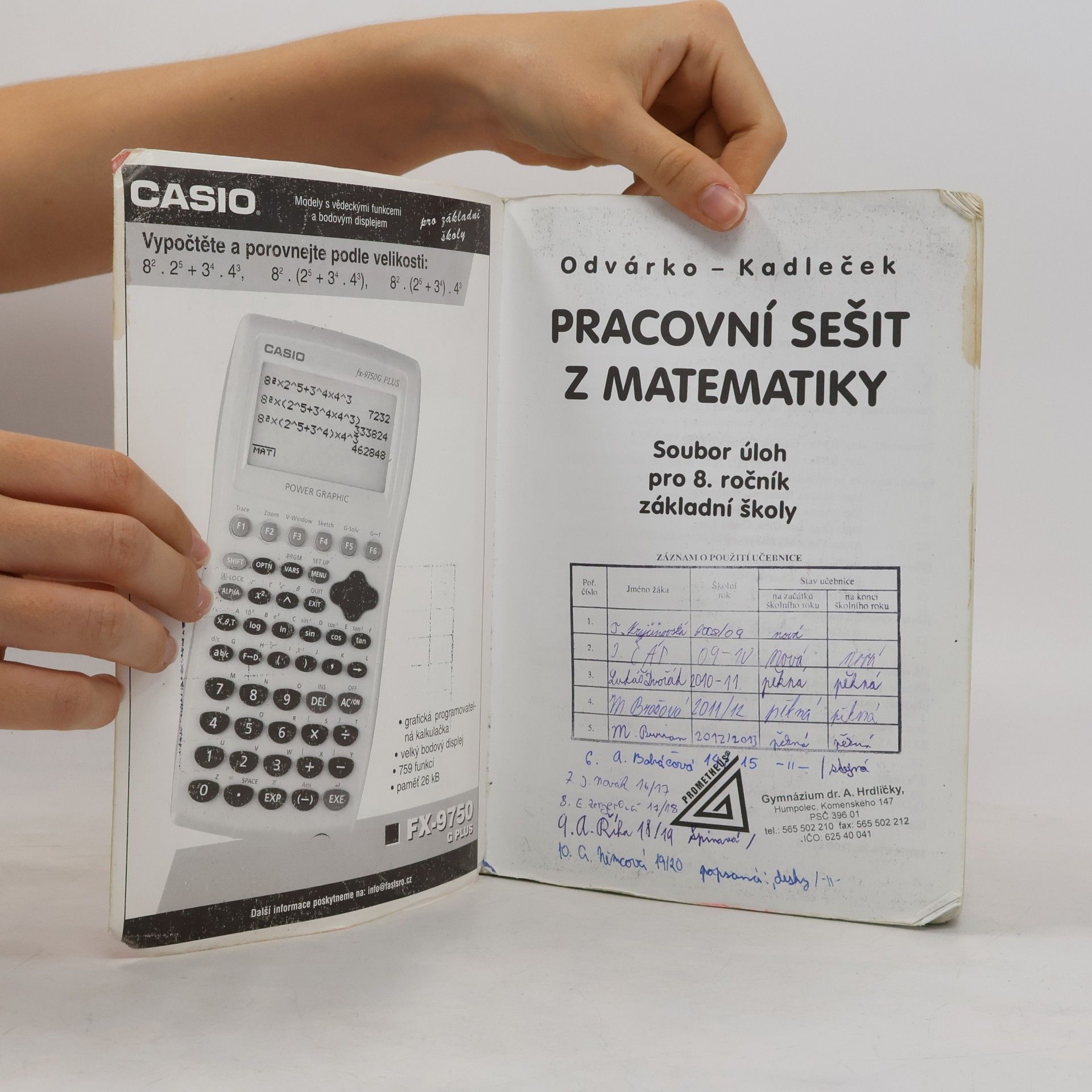 Oldřich Odvárko Pracovní sešit z matematiky - soubor úloh pro 8. ročník základní školy