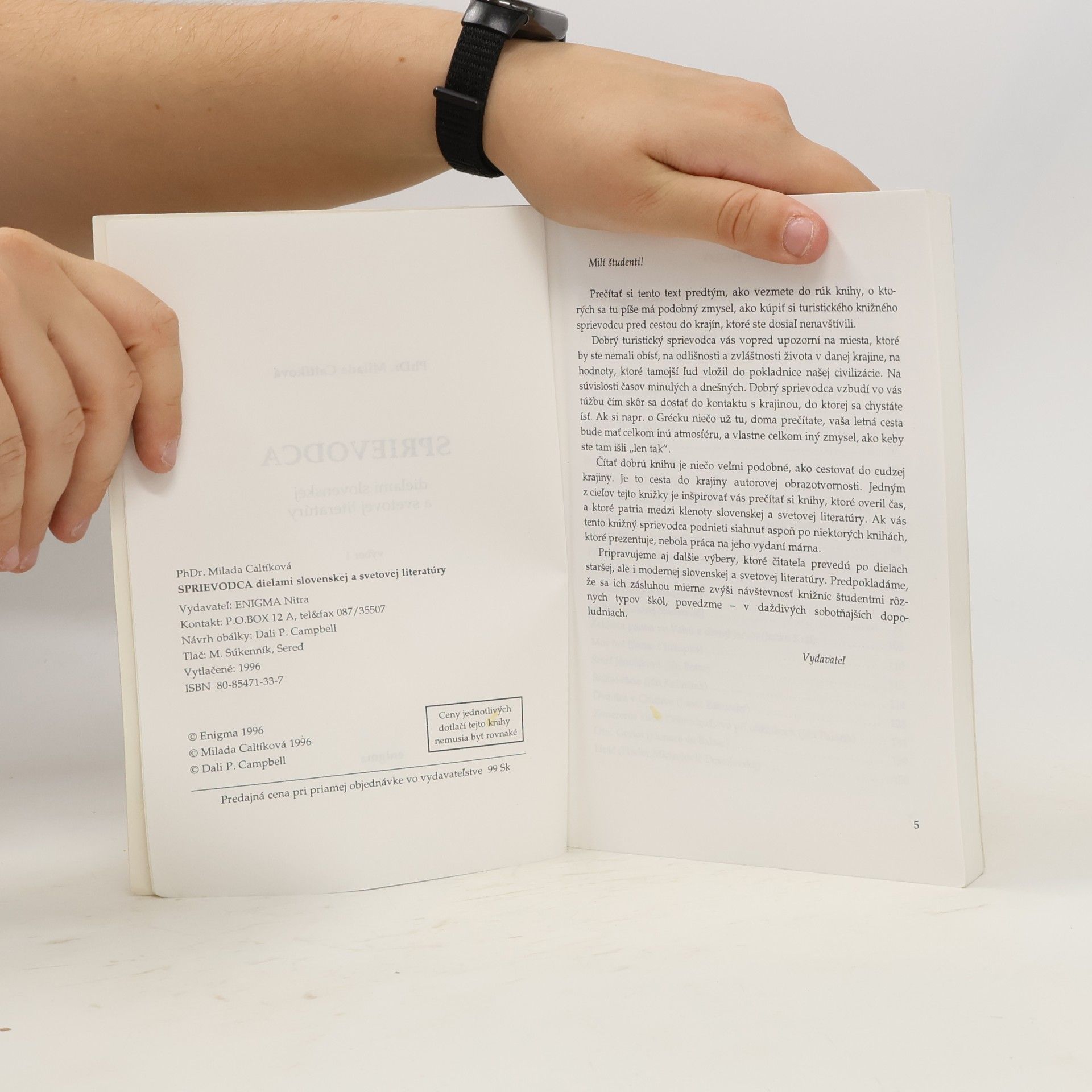 Milada Caltíková Sprievodca dielami slovenskej a svetovej literatúry I.